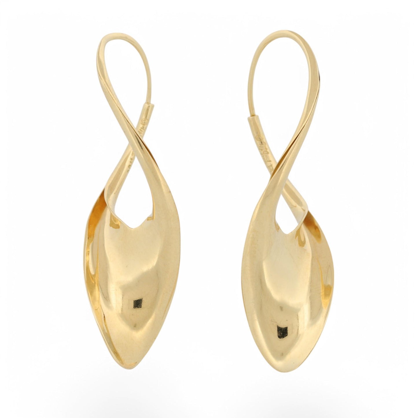 Michael Good 18k Gold Medium Half-Twist Earrings – Handcrafted Sculptural Art