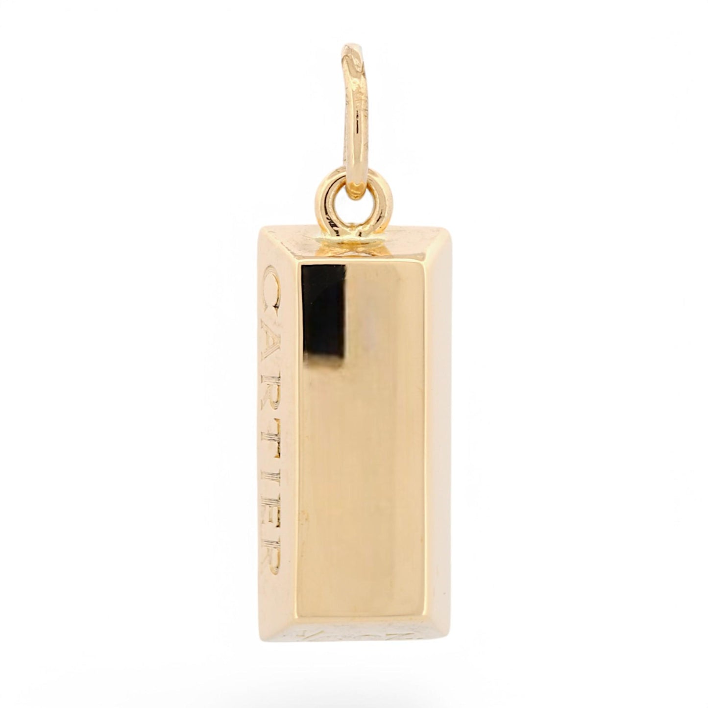 Cartier 18k Gold 1/4oz Engravable Bar Ingot Pendant 1980s