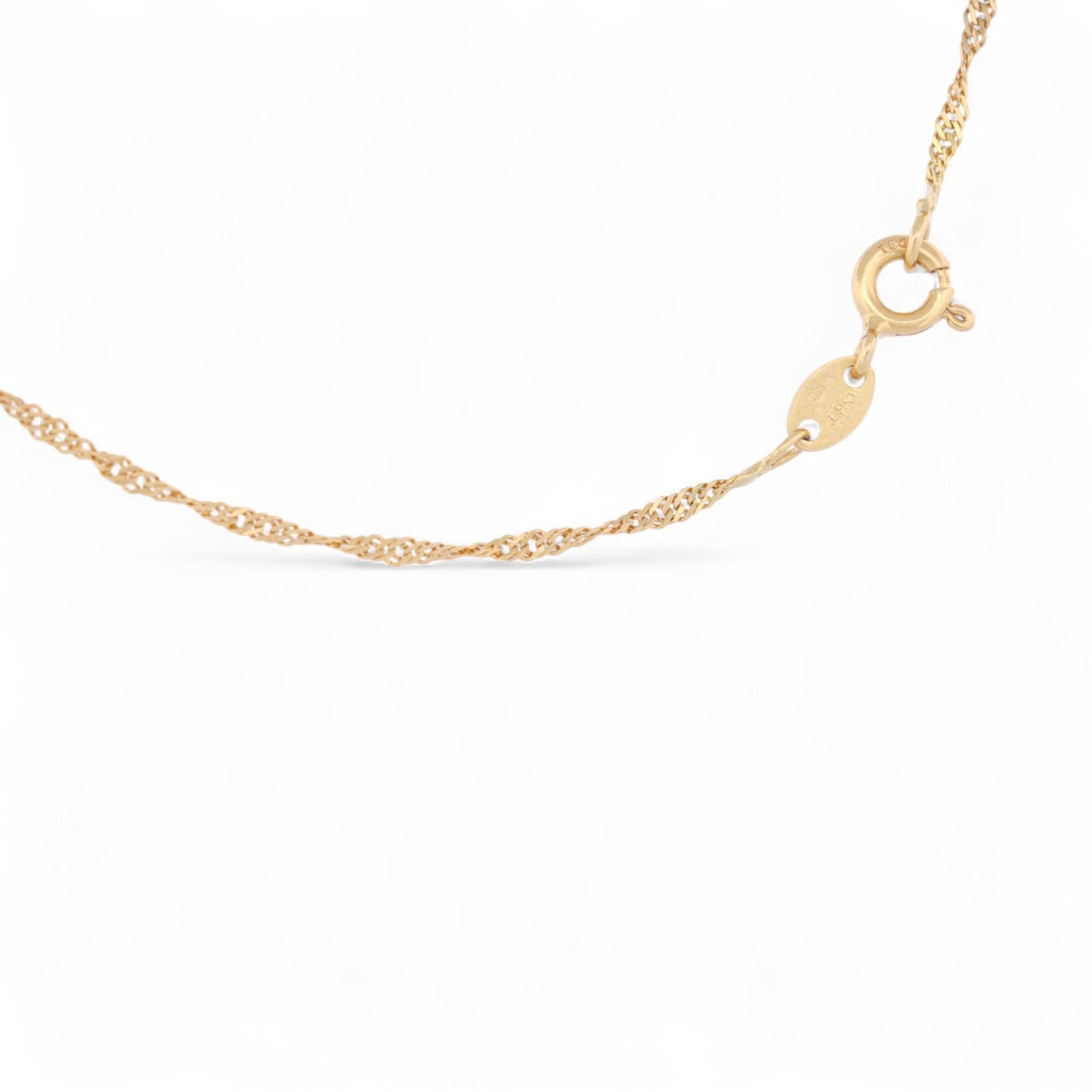 Vintage Teddy Bear Pendant Necklace 18k Gold Rope Chain 18” Cute Puff Design