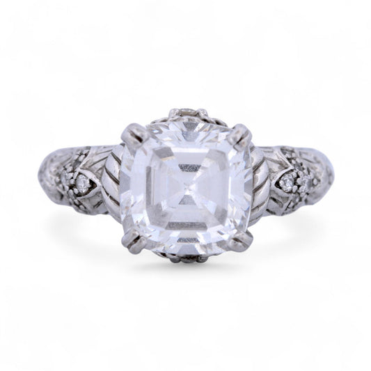 Judith Ripka Sterling Silver CZ Cocktail Ring | Size 8 | Designer Statement Ring