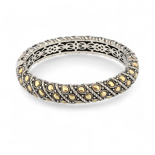 JAI by John Hardy Lotus Petal Bangle in 14K Gold & Sterling Silver
