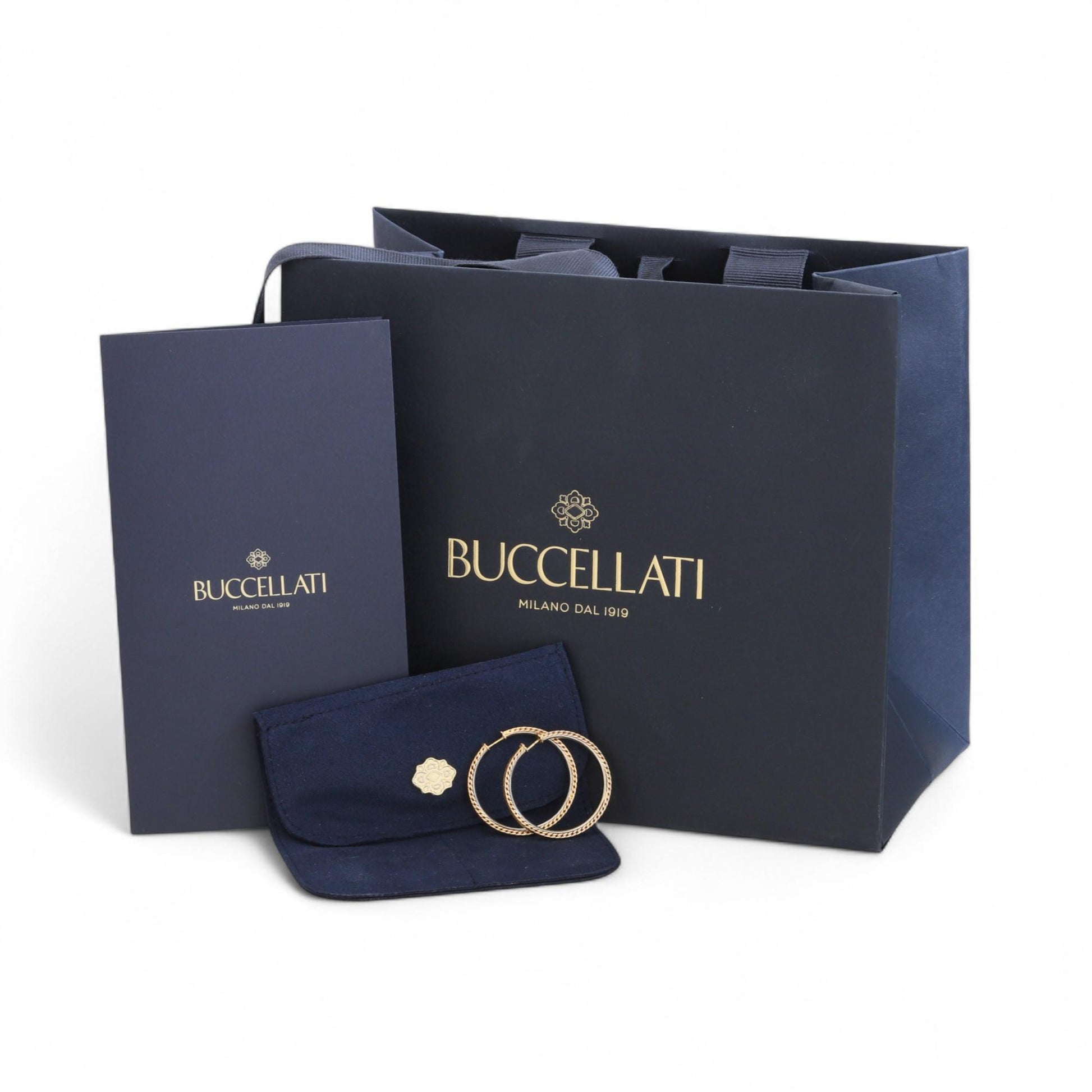 Vintage Gianmaria Buccellati Oro Earrings in 18K Gold – Serviced, Rare Como-Made