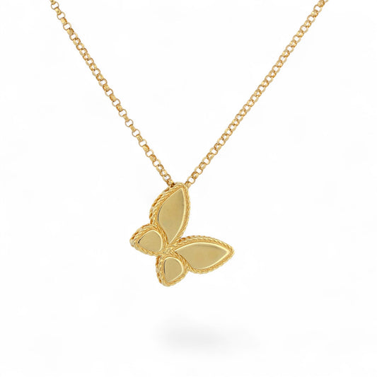 Roberto Coin 18K Yellow Gold Treasures Princess Butterfly Necklace 18 in