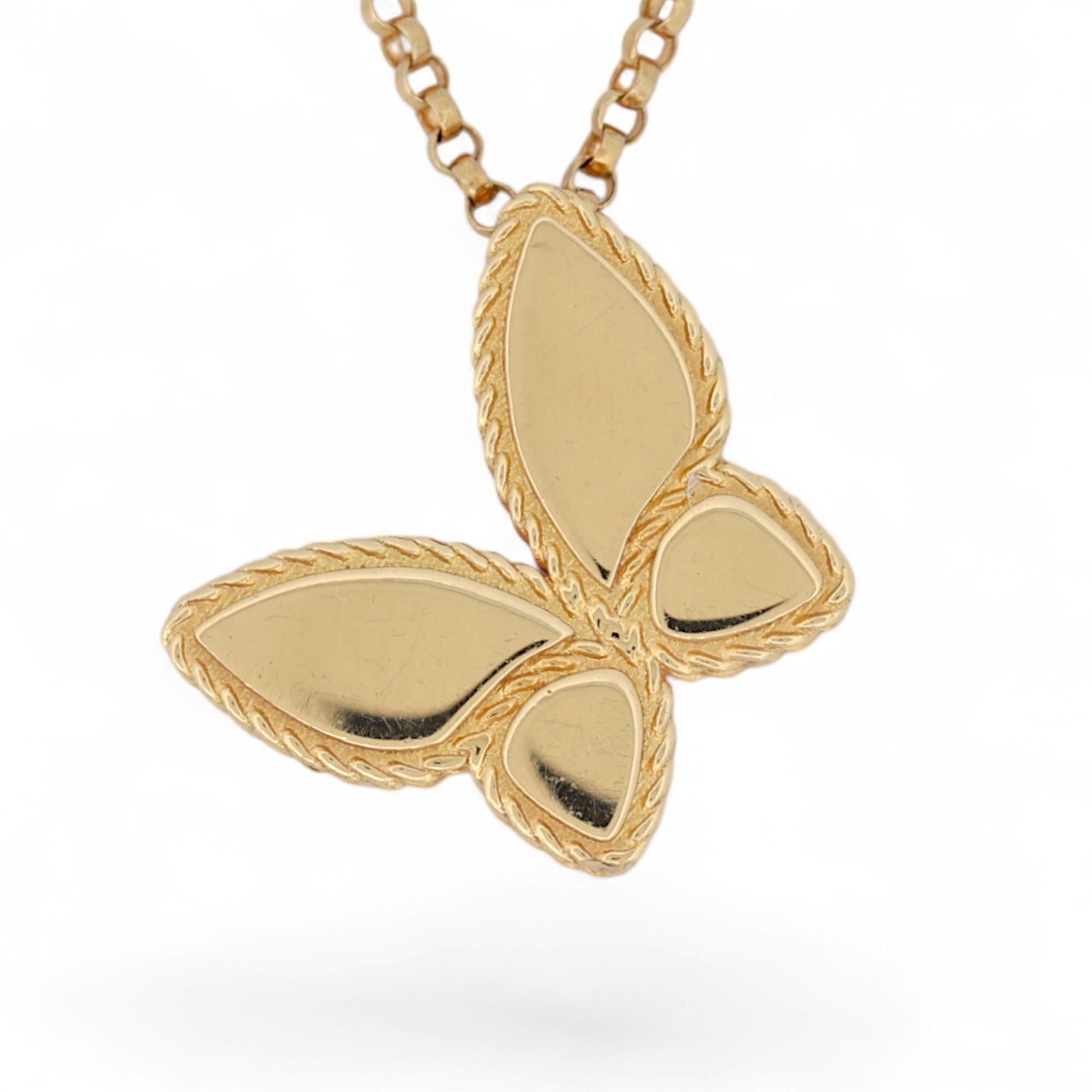 Roberto Coin 18K Yellow Gold Treasures Princess Butterfly Necklace 18 in