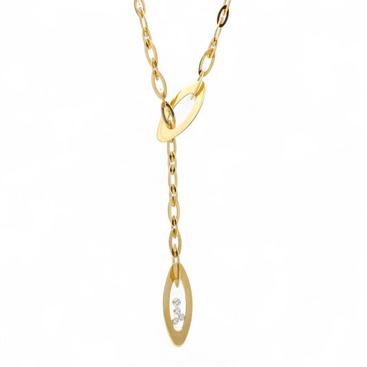 Roberto Coin Chic & Shine Diamond Lariat Necklace in 18K Yellow Gold