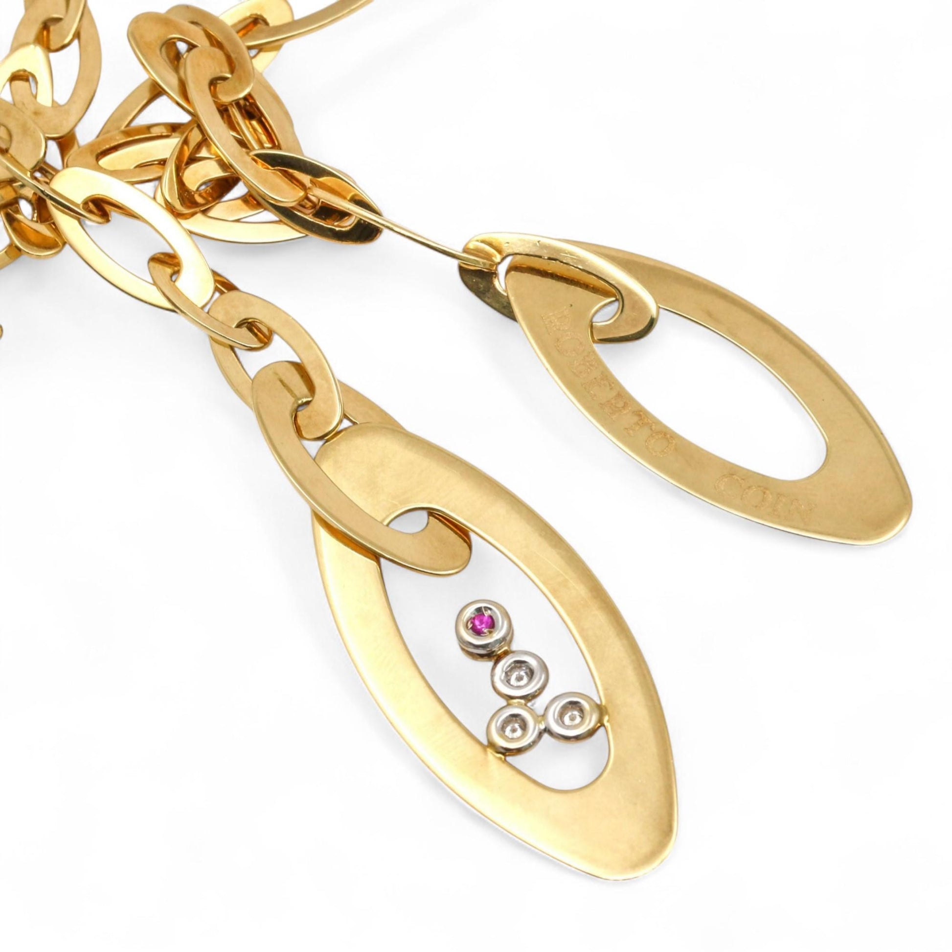 Roberto Coin Chic & Shine Diamond Lariat Necklace in 18K Yellow Gold