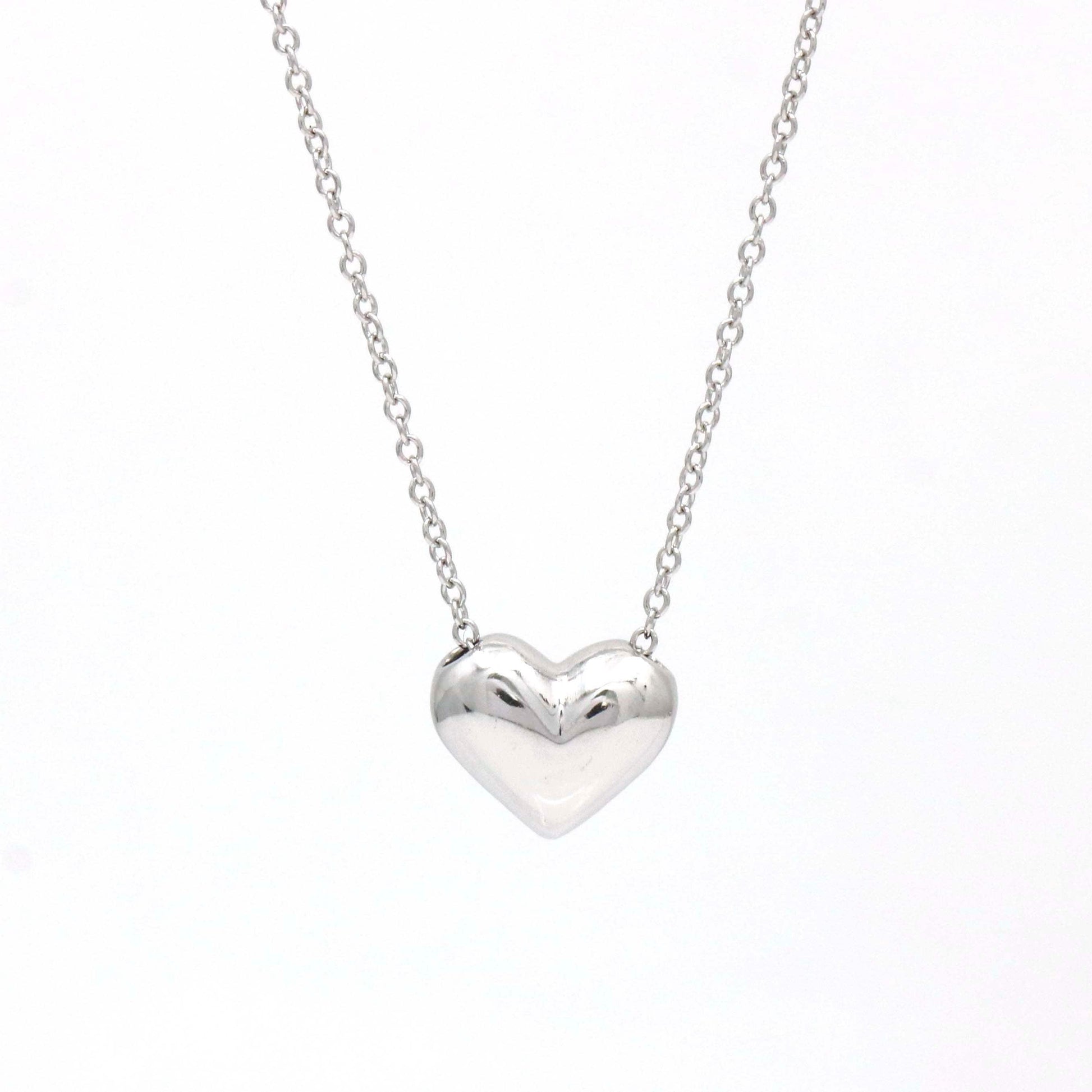 Tiffany & Co. Etoile Mini Heart Necklace in Platinum with Diamonds