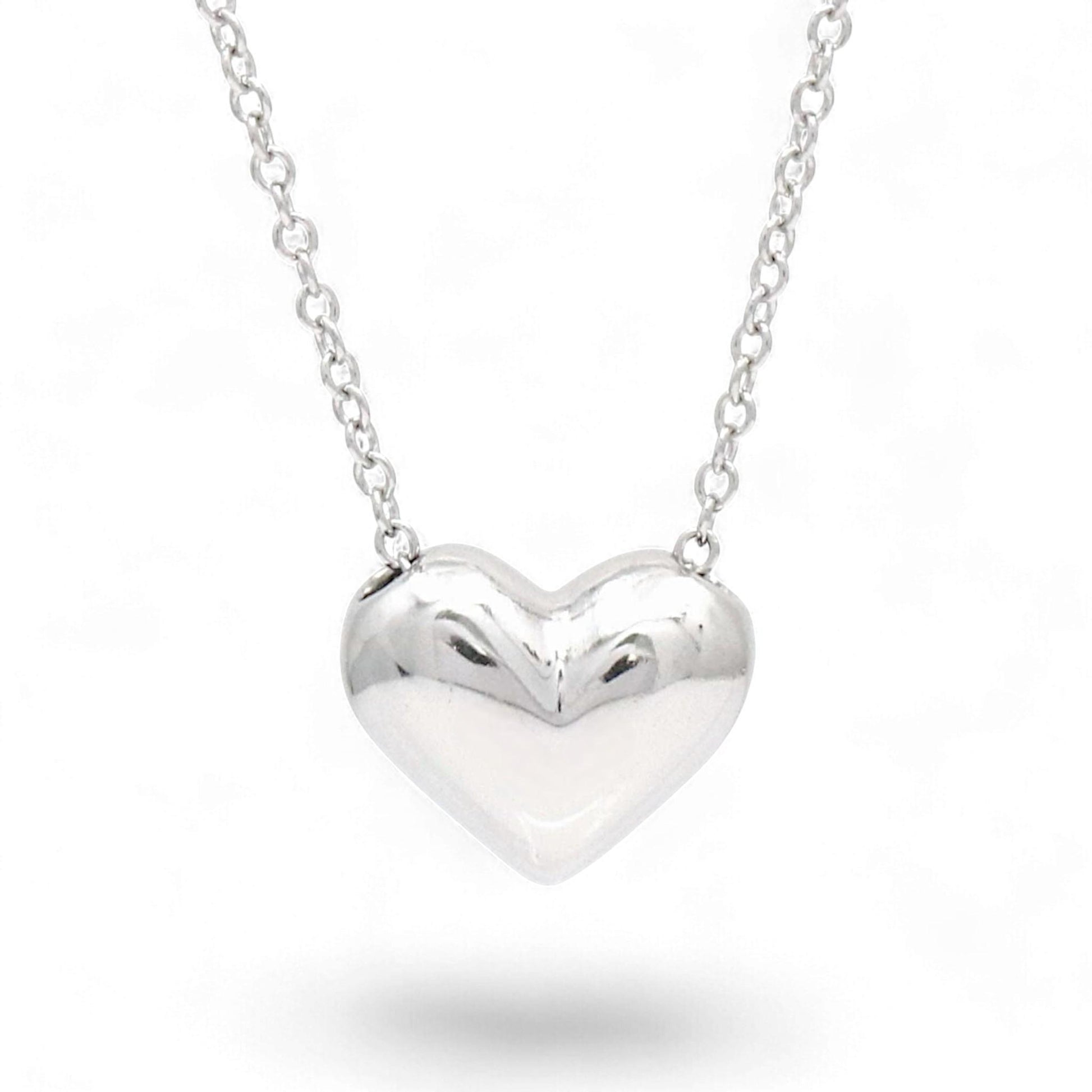 Tiffany & Co. Etoile Platinum Heart Diamond Necklace 16 Inch Mini