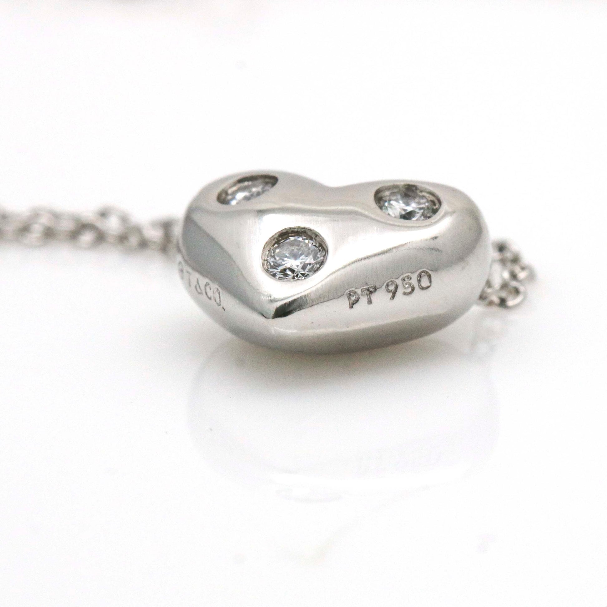 Tiffany & Co. Etoile Mini Heart Necklace in Platinum with Diamonds