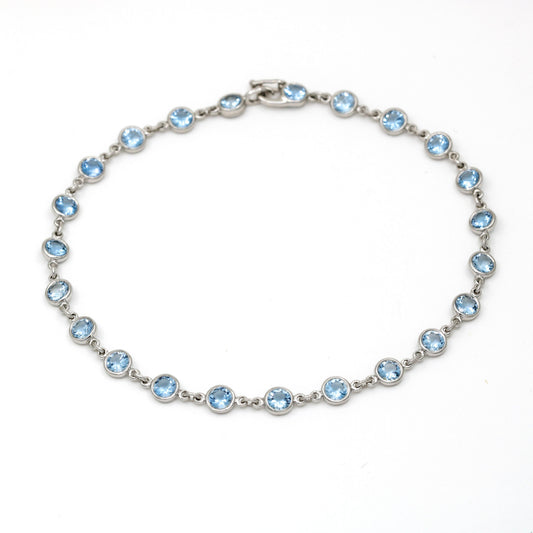 Tiffany & Co. Platinum Aquamarine Bracelet — Elsa Peretti, Serviced