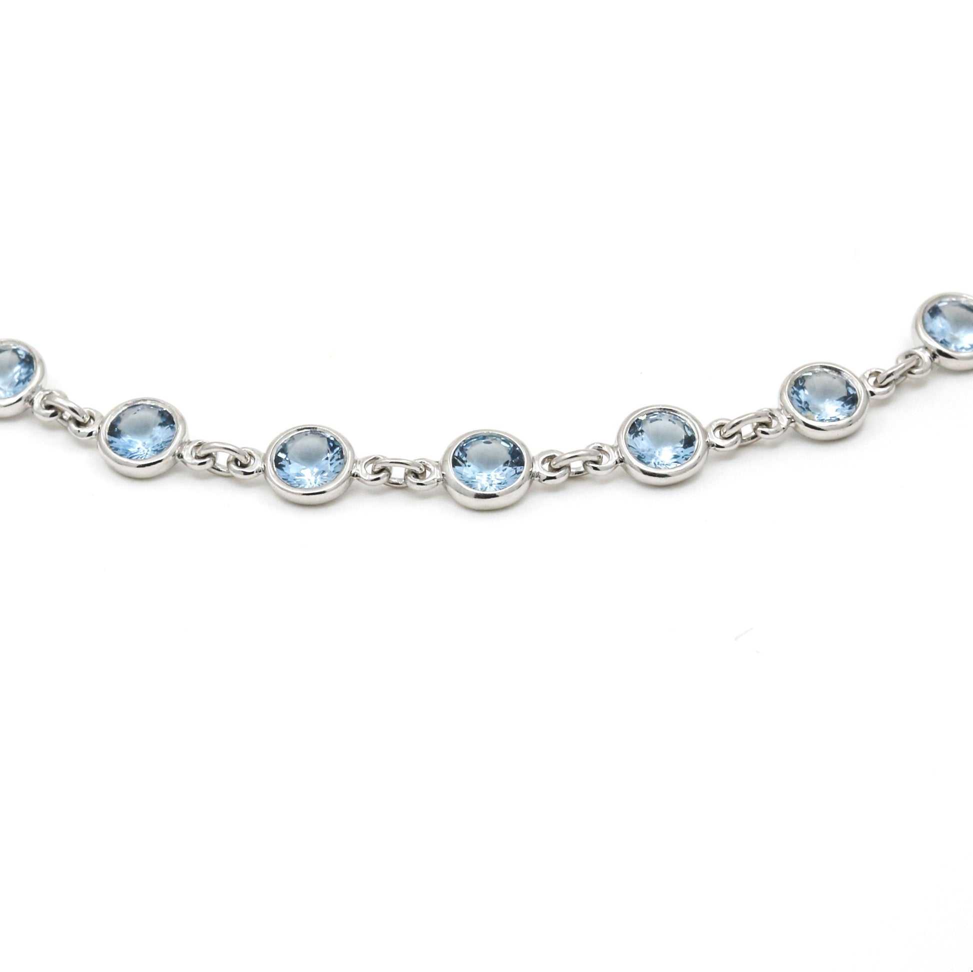 Tiffany & Co. Platinum Aquamarine Bracelet — Elsa Peretti, Serviced