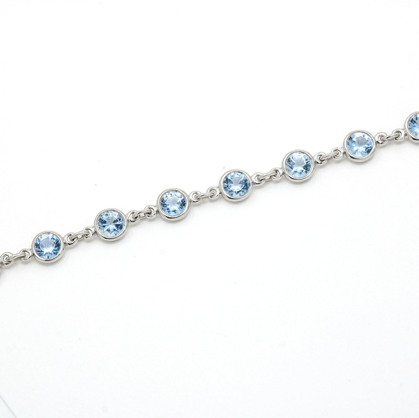 Tiffany & Co. Platinum Aquamarine Bracelet — Elsa Peretti, Serviced