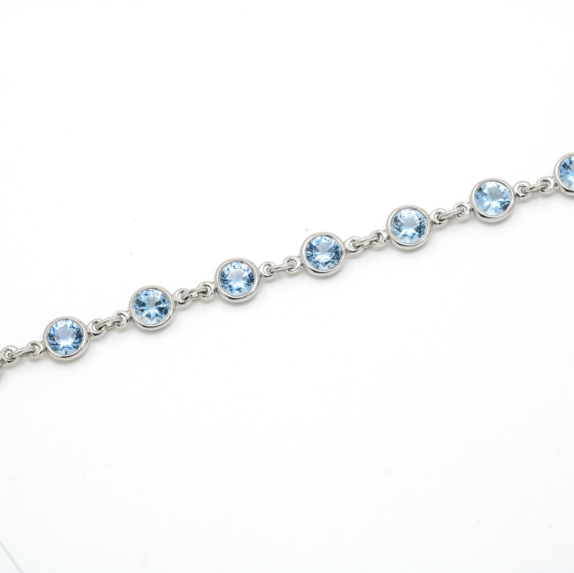Tiffany & Co. Platinum Aquamarine Bracelet — Elsa Peretti, Serviced