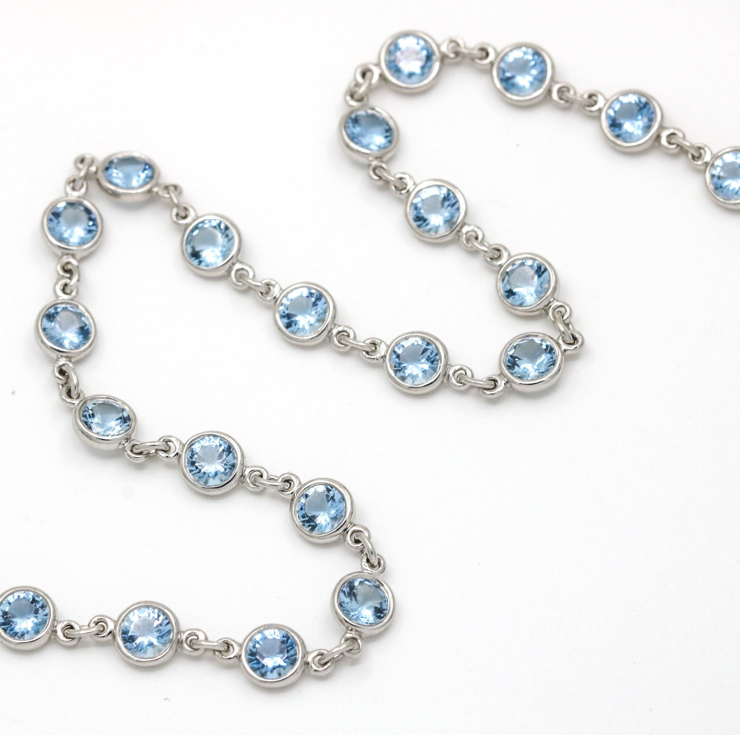 Tiffany & Co. Platinum Aquamarine Bracelet — Elsa Peretti, Serviced
