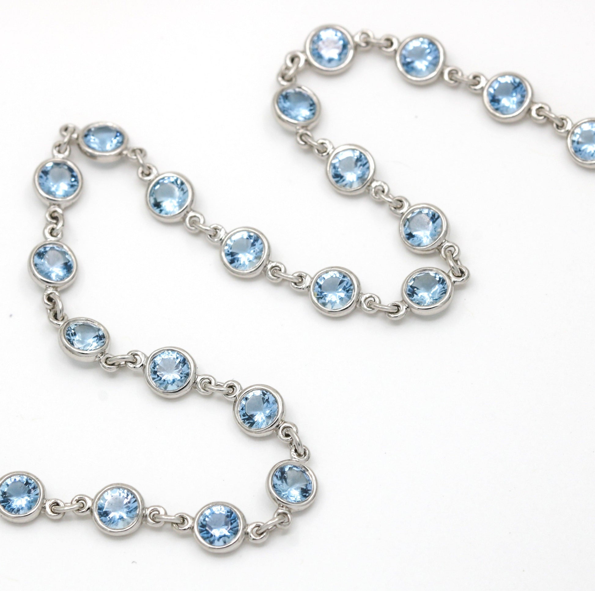 Tiffany & Co. Platinum Aquamarine Bracelet — Elsa Peretti, Serviced