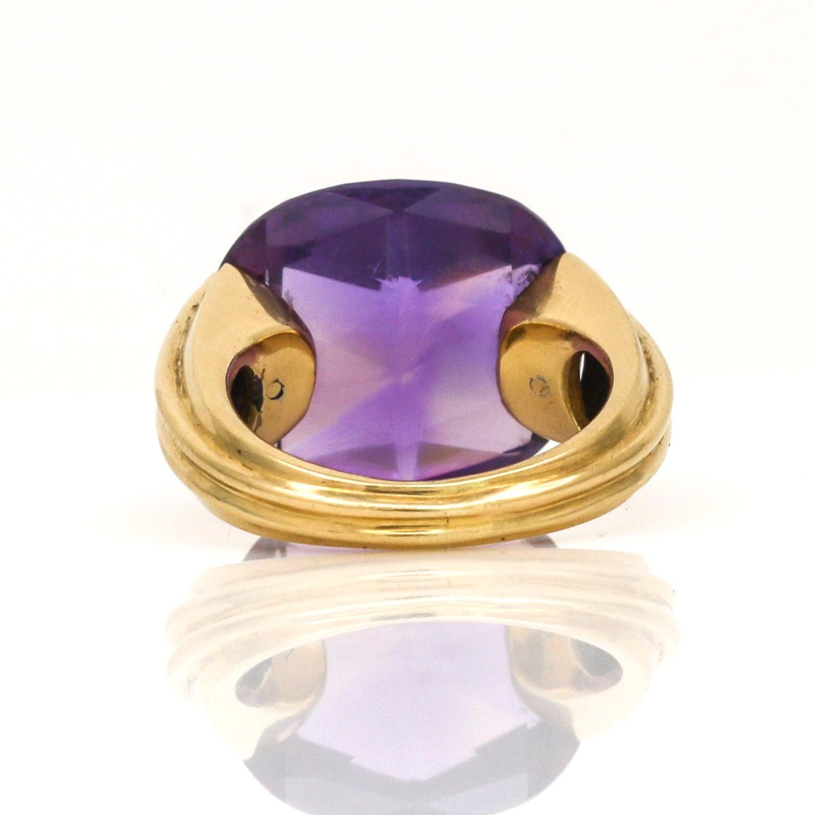 Antonini Amethyst Ruby Statement Ring in 18k Yellow Gold - 31 Jewels Inc.