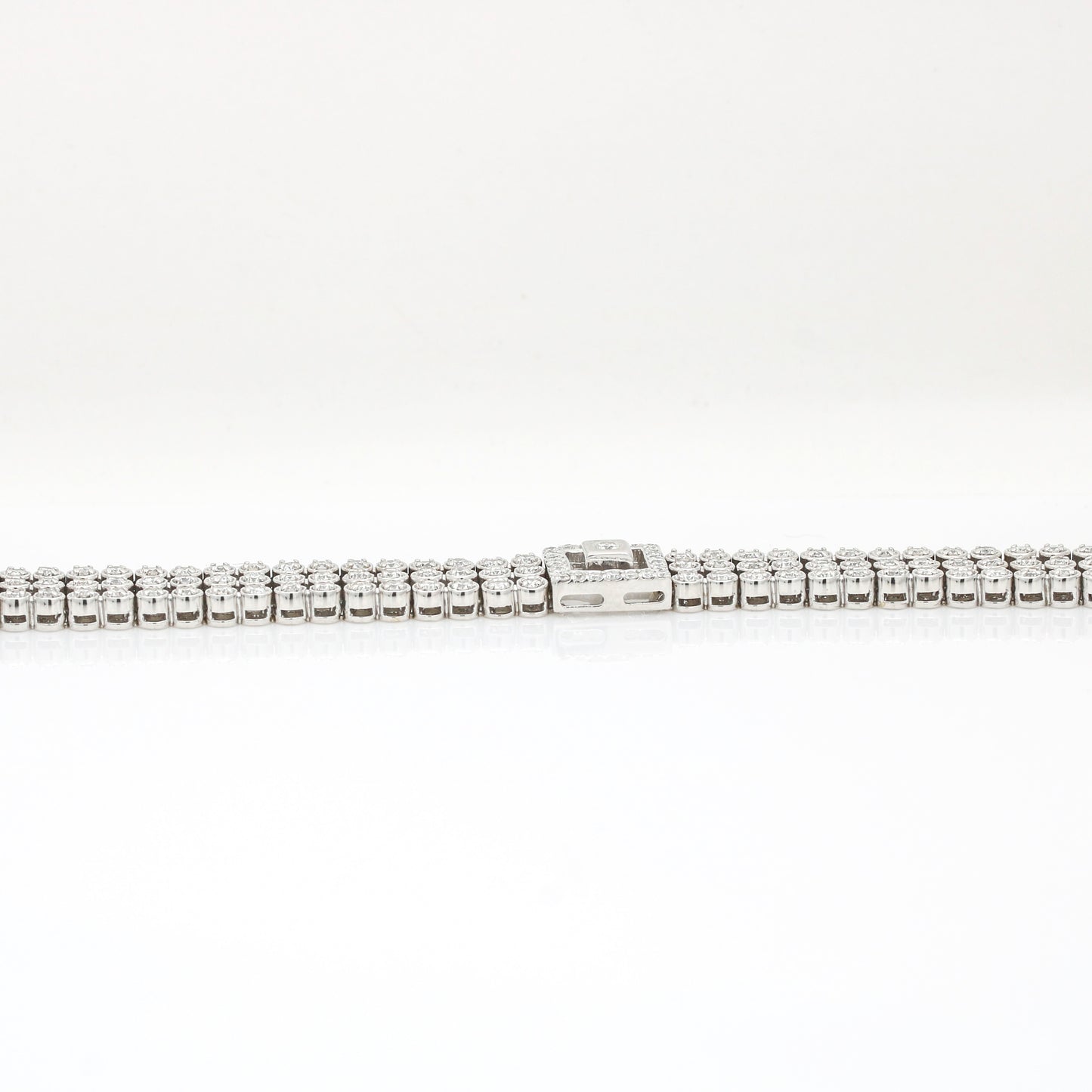 Women's Diamond Statement Bracelet in 14k White Gold  6.50 cttw