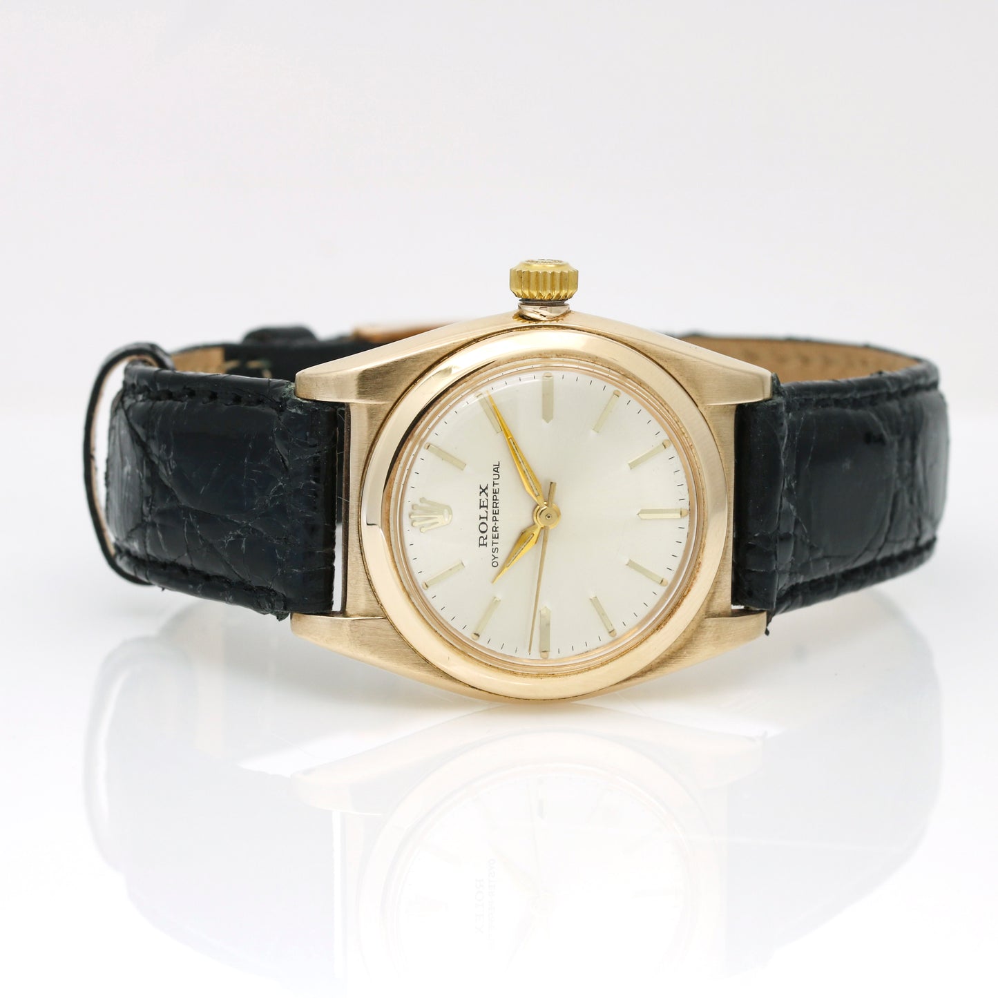 1937 Rolex Oyster Perpetual 14k Yellow Gold Bubble Back Watch 3131