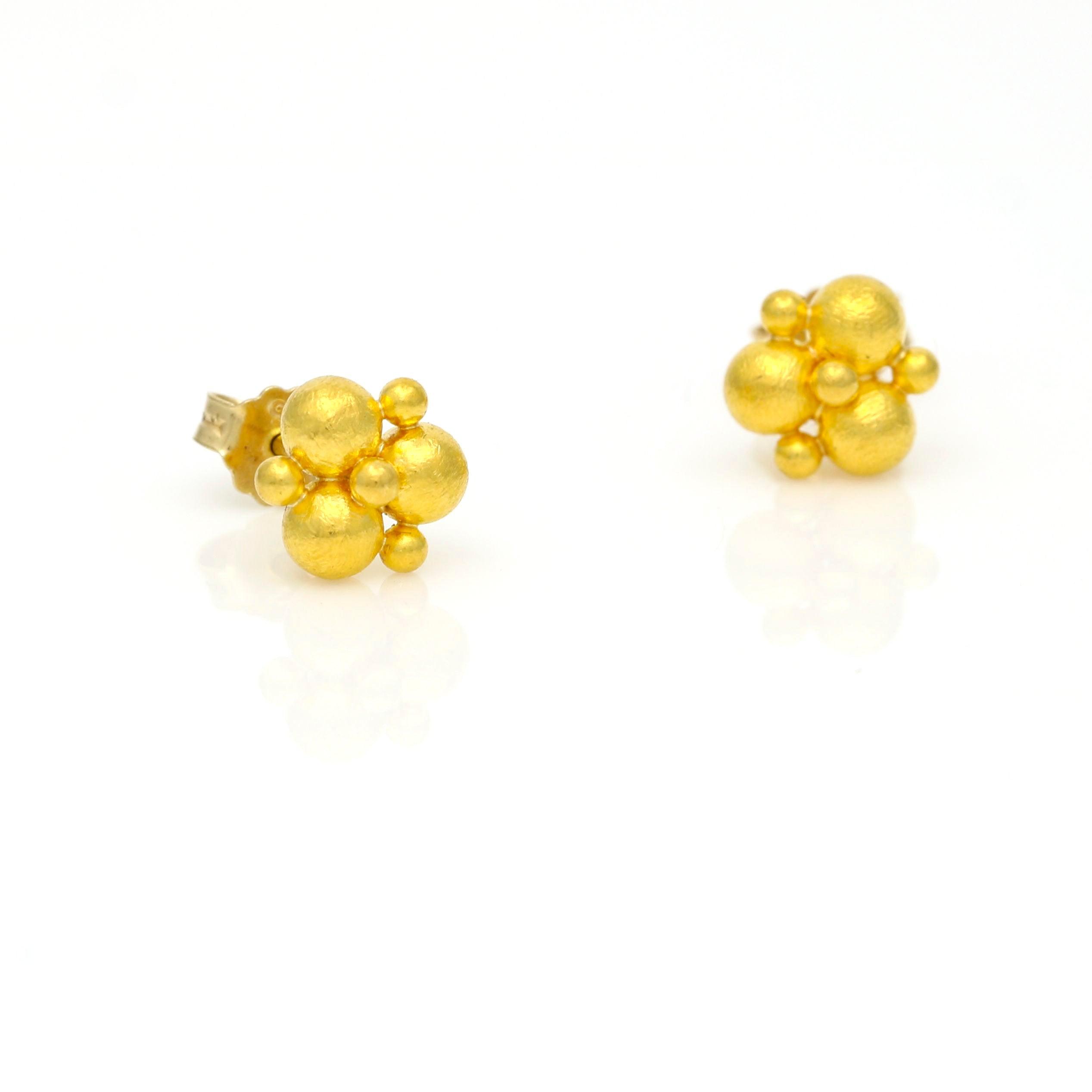 Cevherun 24k Gold Women s Stud Earrings 31 Jewels Inc