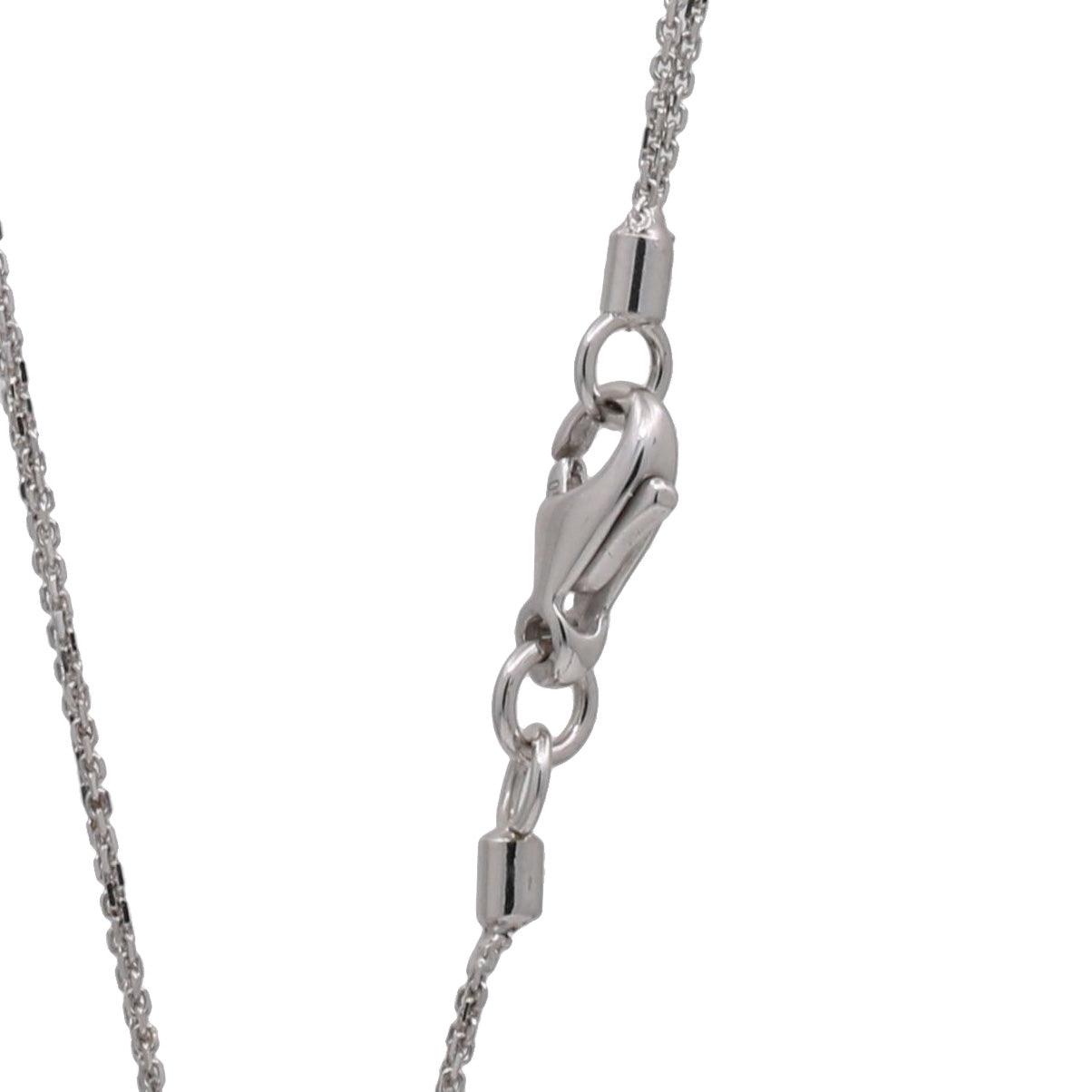 Garavelli Necklace 18k White Gold Pave Diamond Rose Pendant - 31 Jewels Inc.