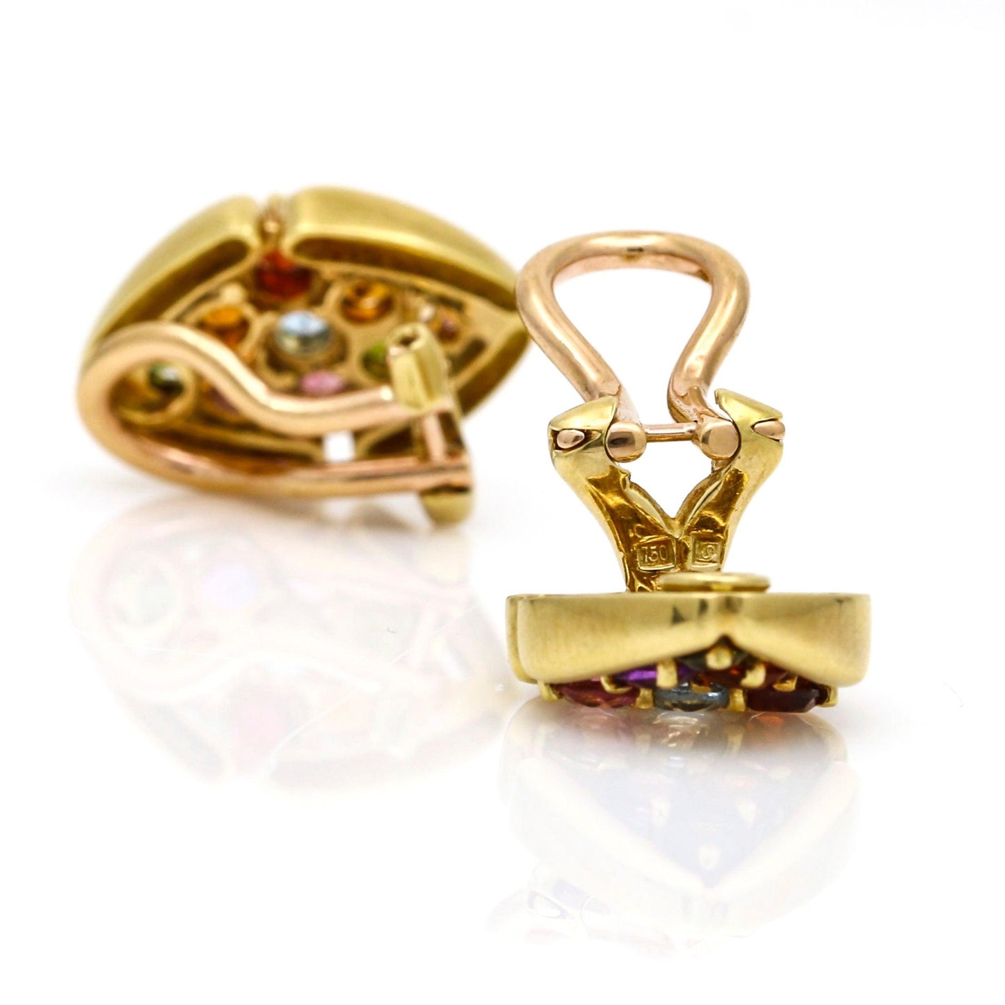 H Stern Multi-Color Gemstone Clip On Earrings in 18k Yellow Gold - 31 Jewels Inc.