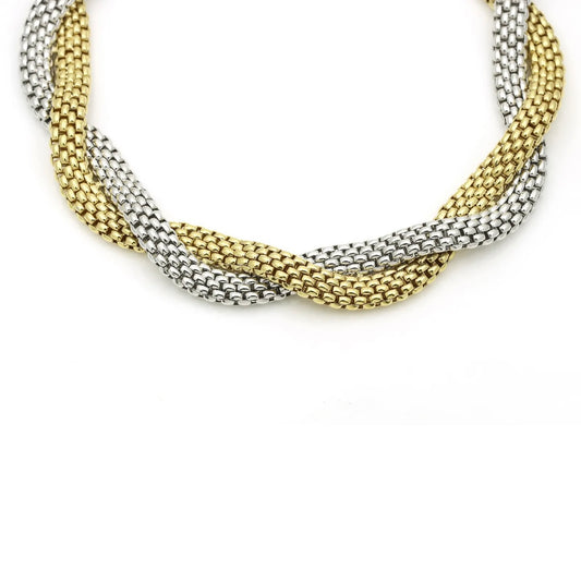 Fope 18k Yellow and White Gold Two-Tone Chain Necklace
