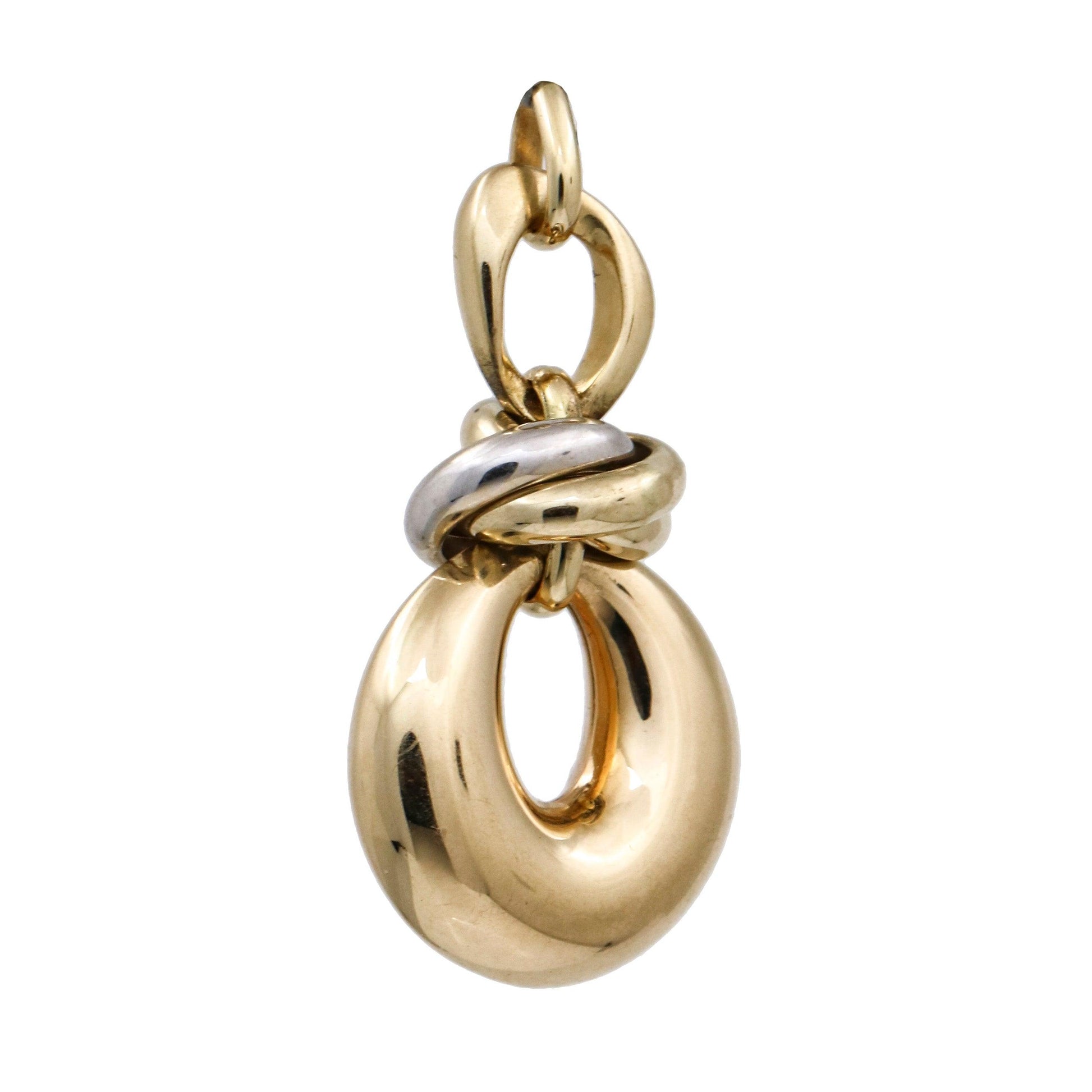 Large Knot Trinity Drop Pendant in 14k Rose White Yellow Gold - 31 Jewels Inc.