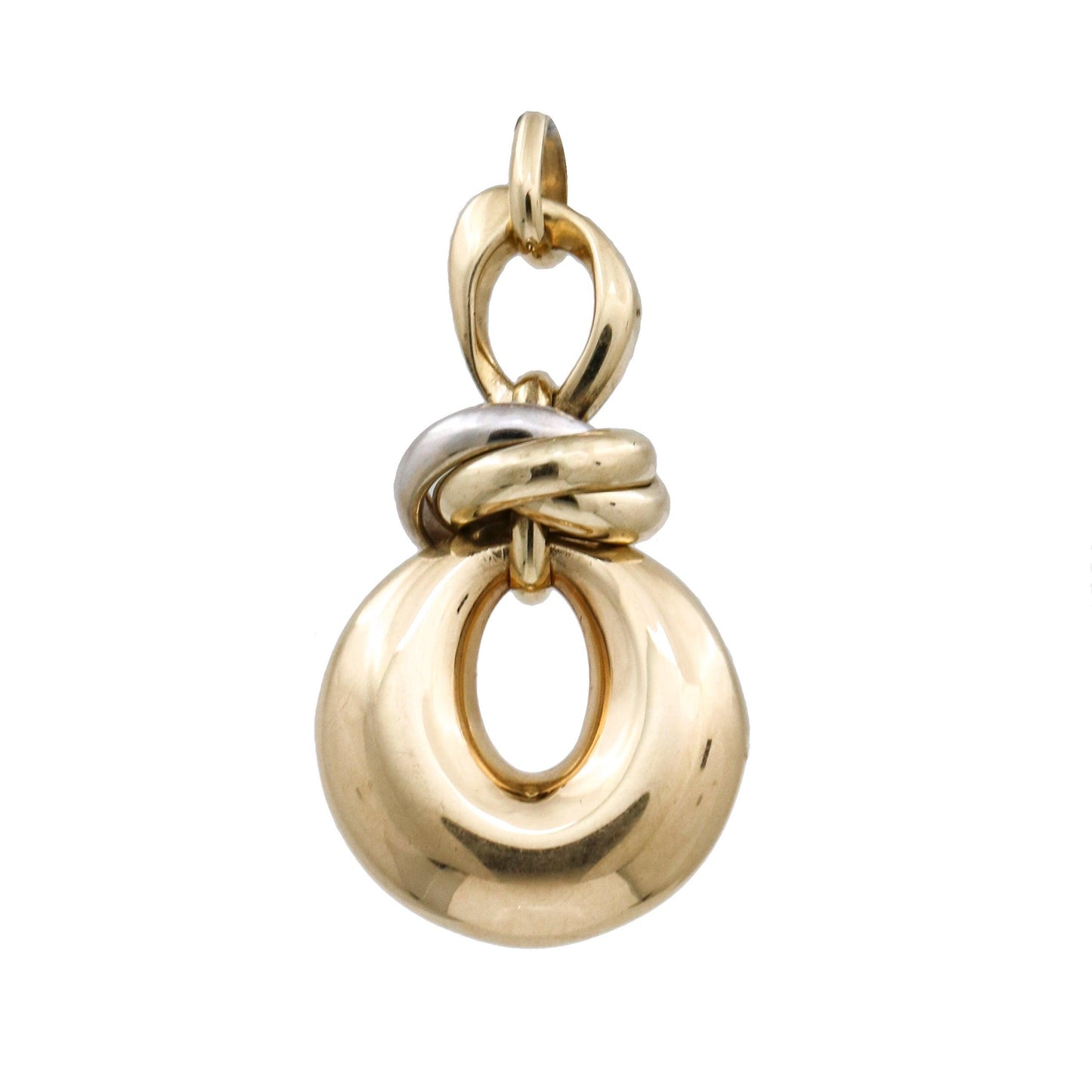 Large Knot Trinity Drop Pendant in 14k Rose White Yellow Gold - 31 Jewels Inc.