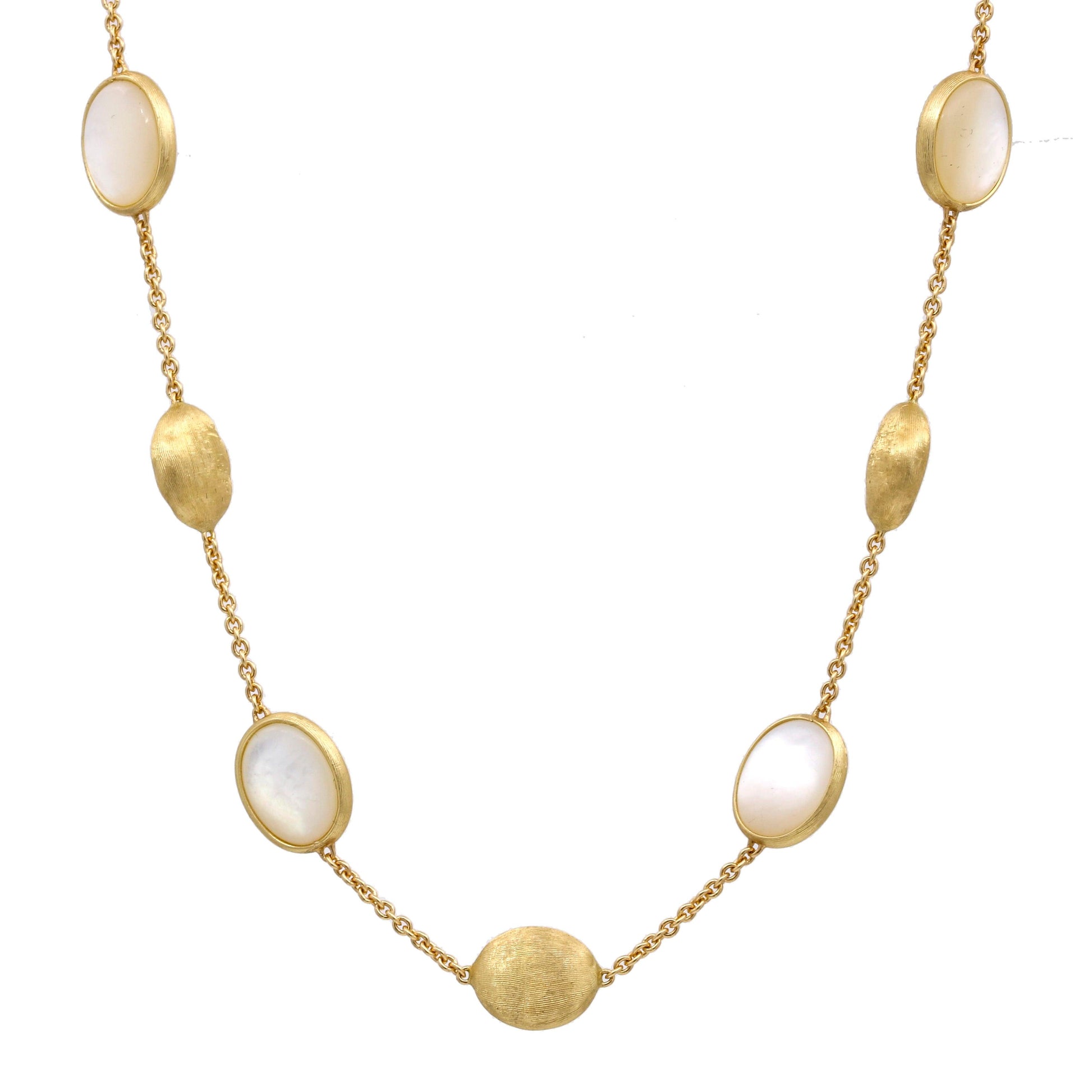 Marco Bicego Siviglia Limited Edition Necklace Mother of Pearl Beads Stations - 31 Jewels Inc.