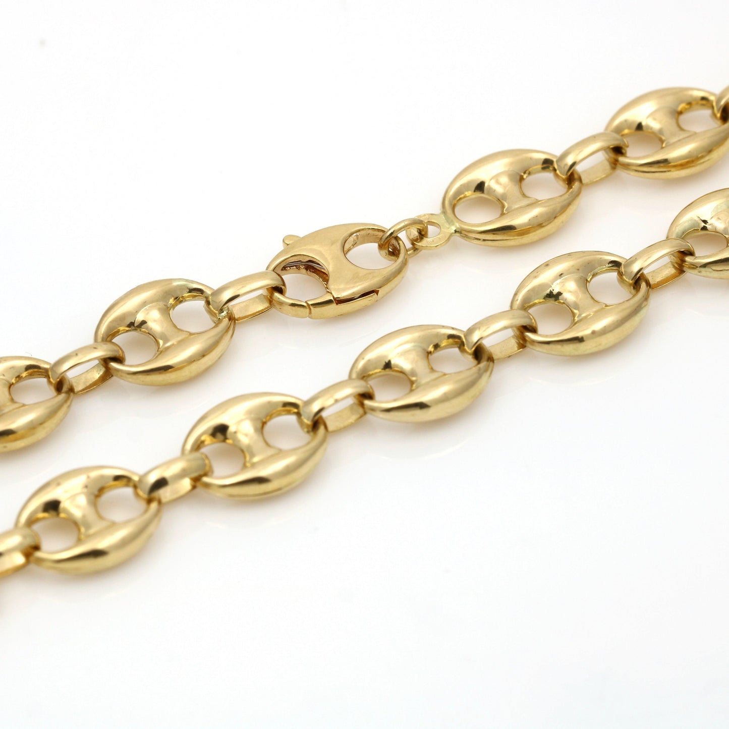 Mariner's Puff Link 10.5mm 18k Yellow Gold Chain Necklace 20" - 31 Jewels Inc.