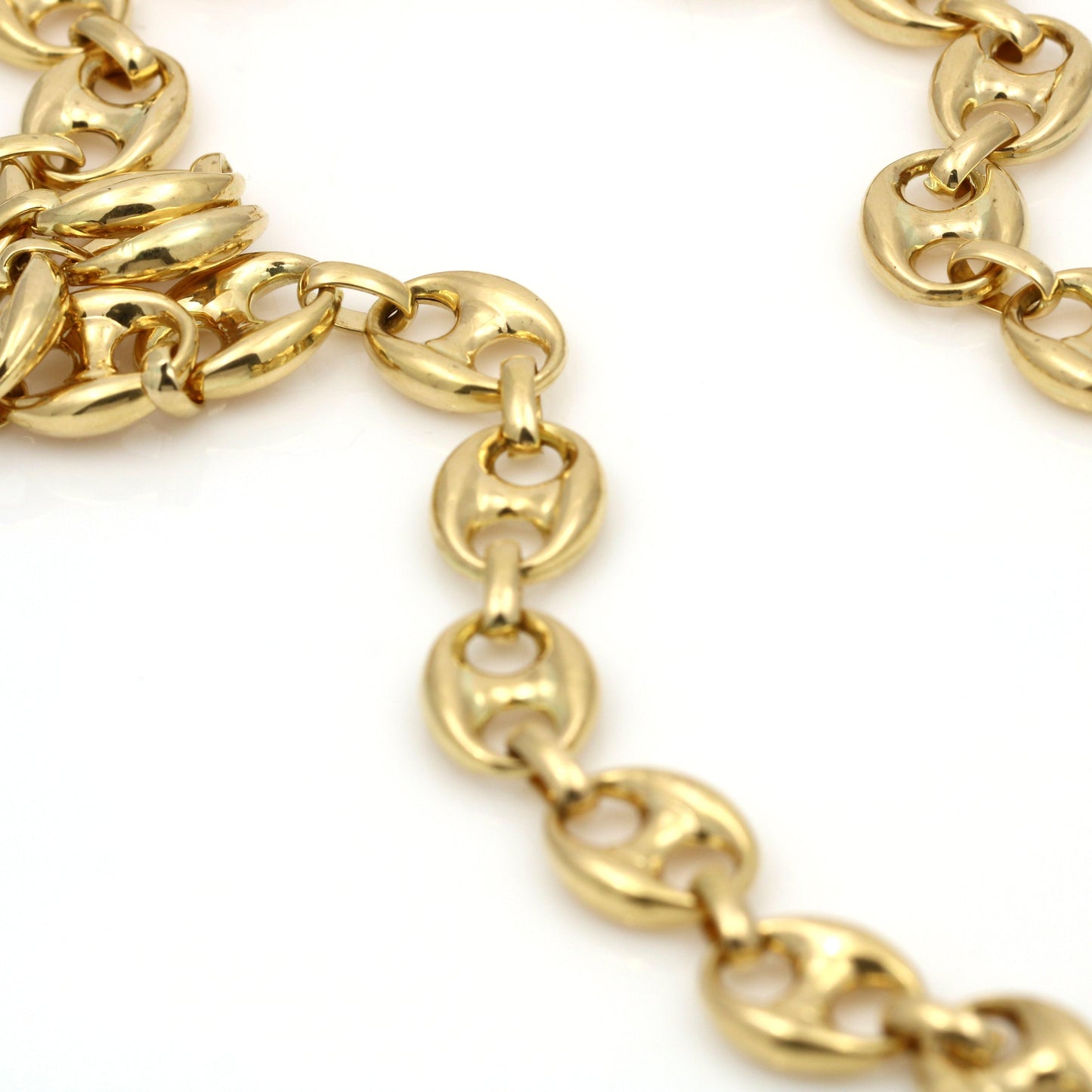 Mariner's Puff Link 10.5mm 18k Yellow Gold Chain Necklace 20" - 31 Jewels Inc.