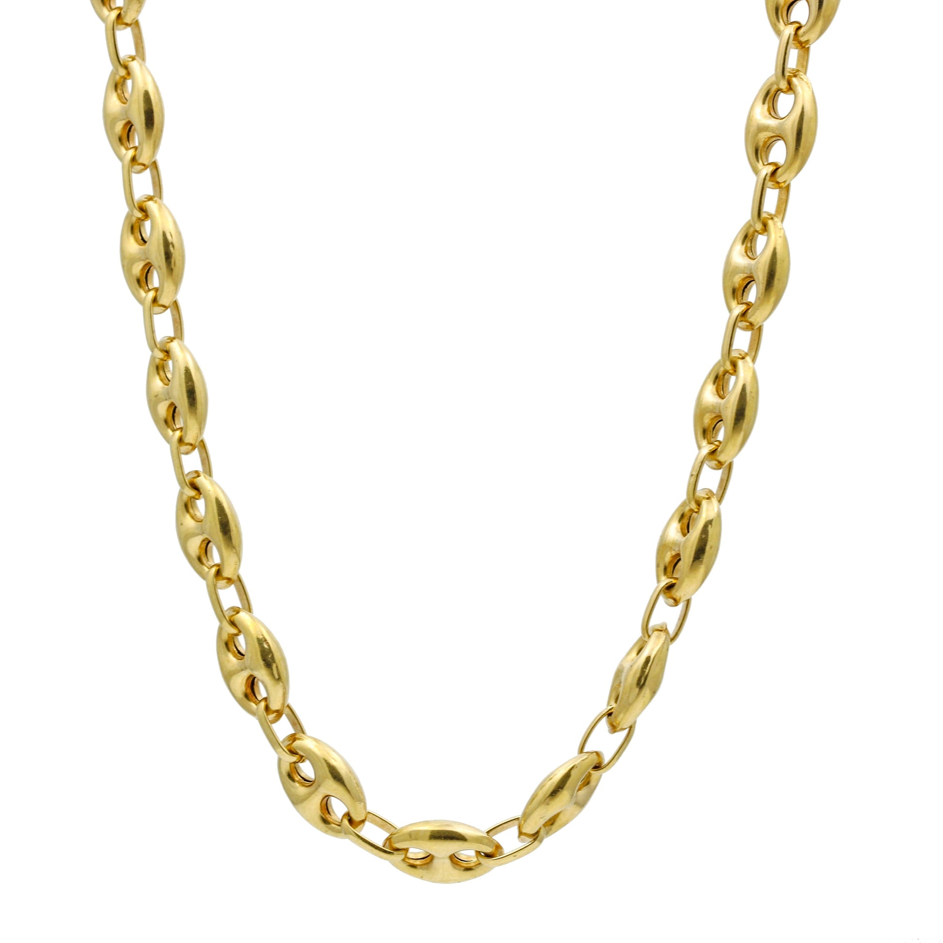 Mariner's Puff Link 8.5mm 18k Yellow Gold Chain Necklace 24" - 31 Jewels Inc.