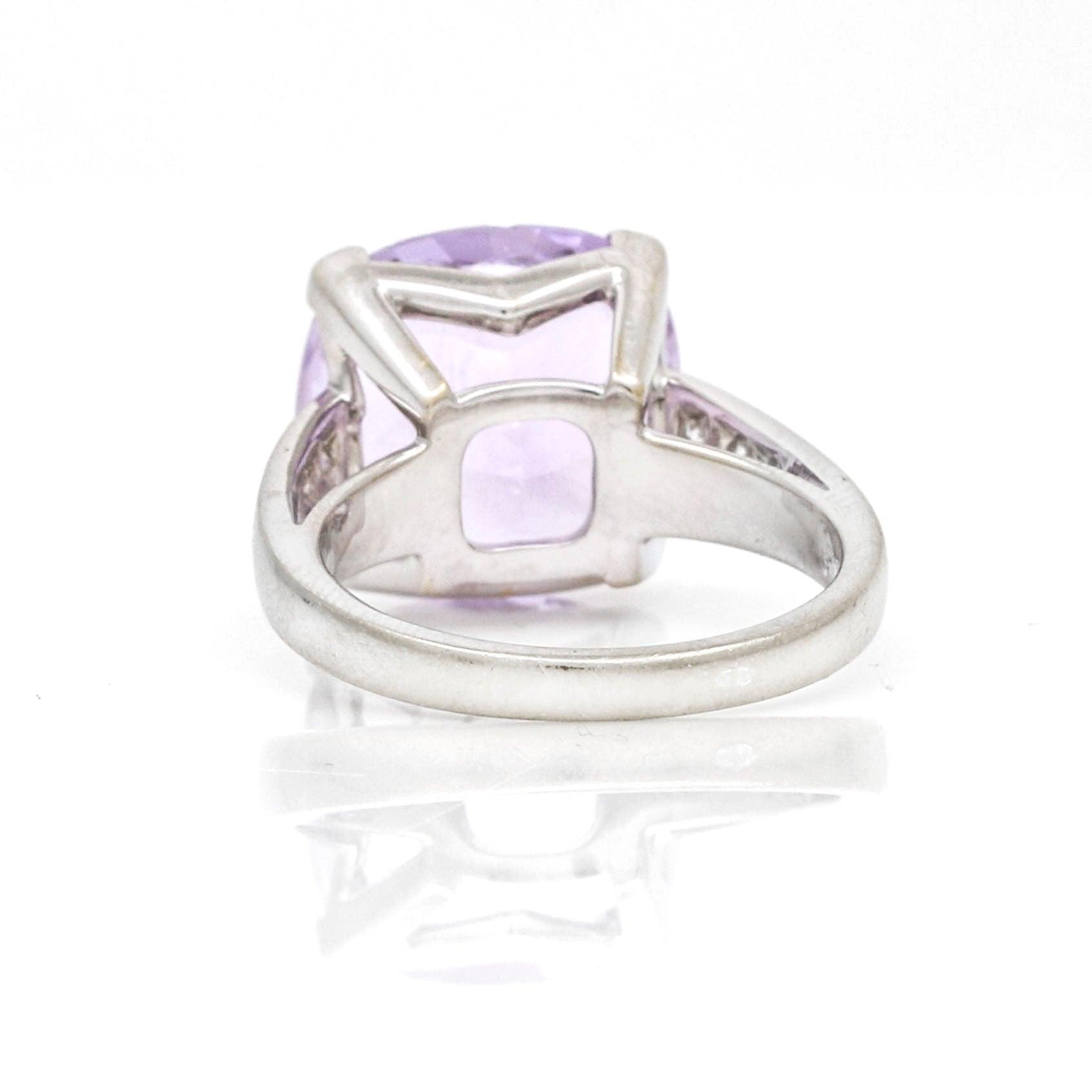 Mauboussin Gueule d'Amour Rose de France Gemstone Diamond Ring in 18k White Gold - 31 Jewels Inc.