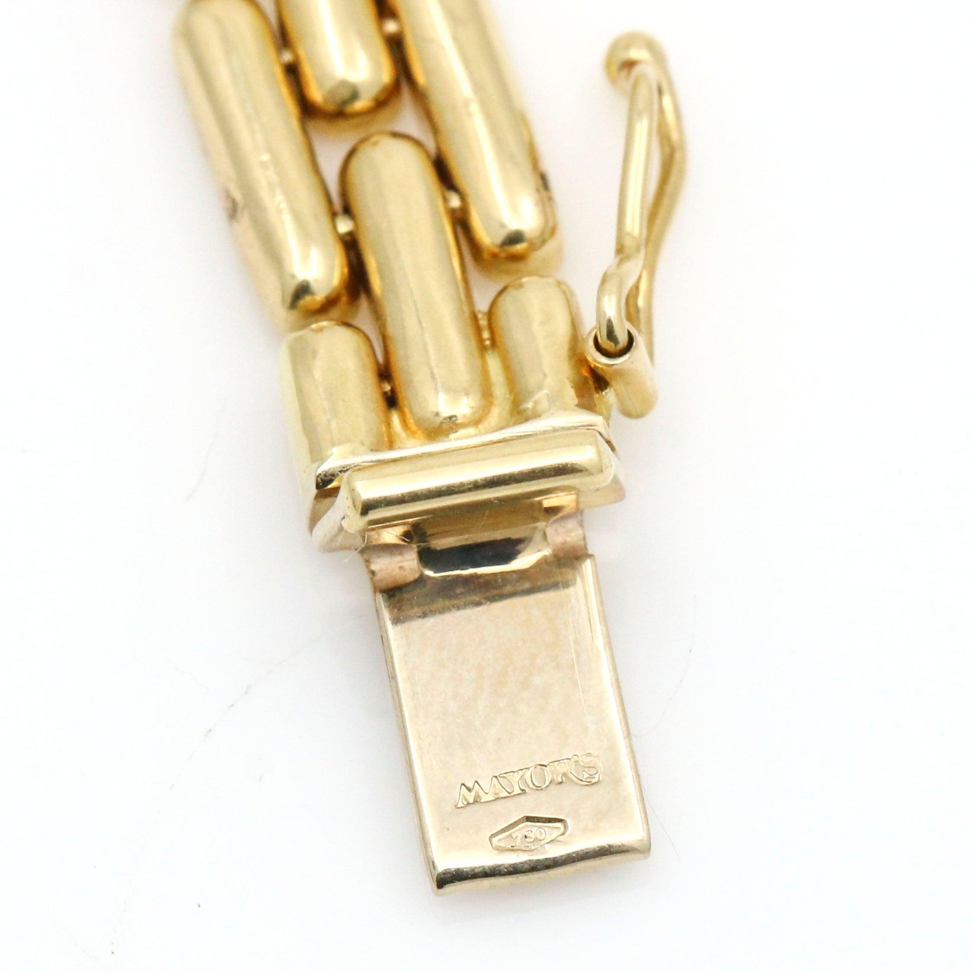 Mayor's Diamond Panthere Link Bracelet in 18K Yellow Gold - 31 Jewels Inc.
