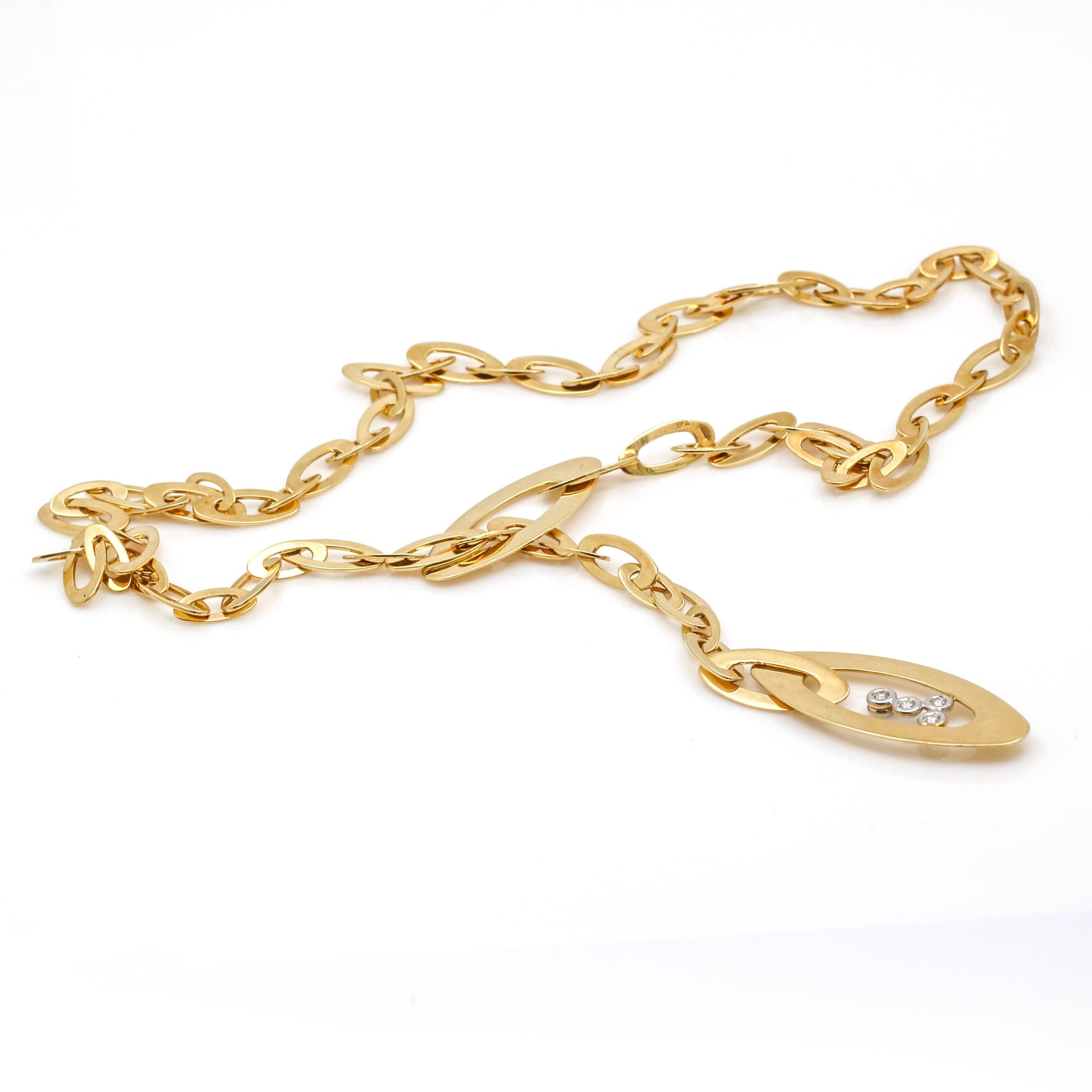 Roberto Coin Chic and Shine Diamond Lariat Necklace in 18k Yellow Gold - 31 Jewels Inc.
