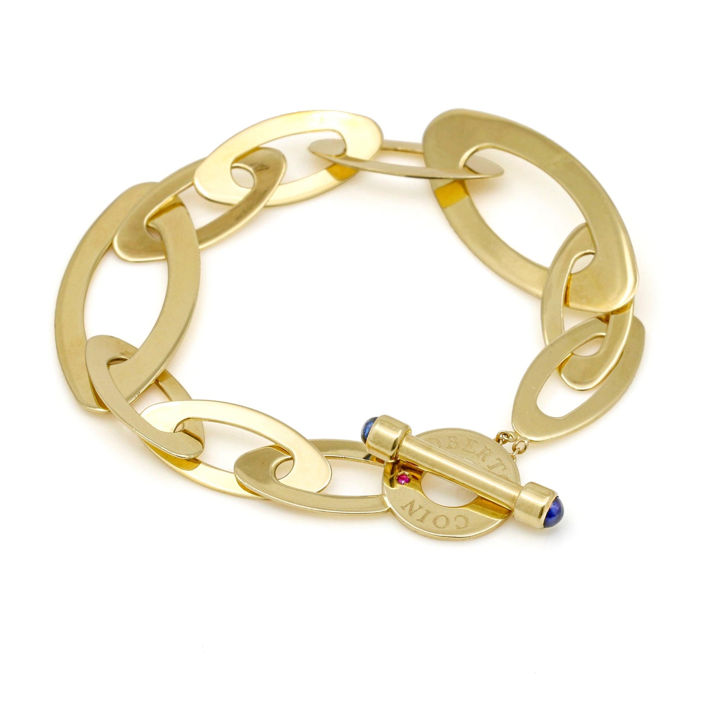 Roberto Coin Chic and Shine X-Large Oval Link Toggle Bracelet in 18k Yellow Gold - 31 Jewels Inc.