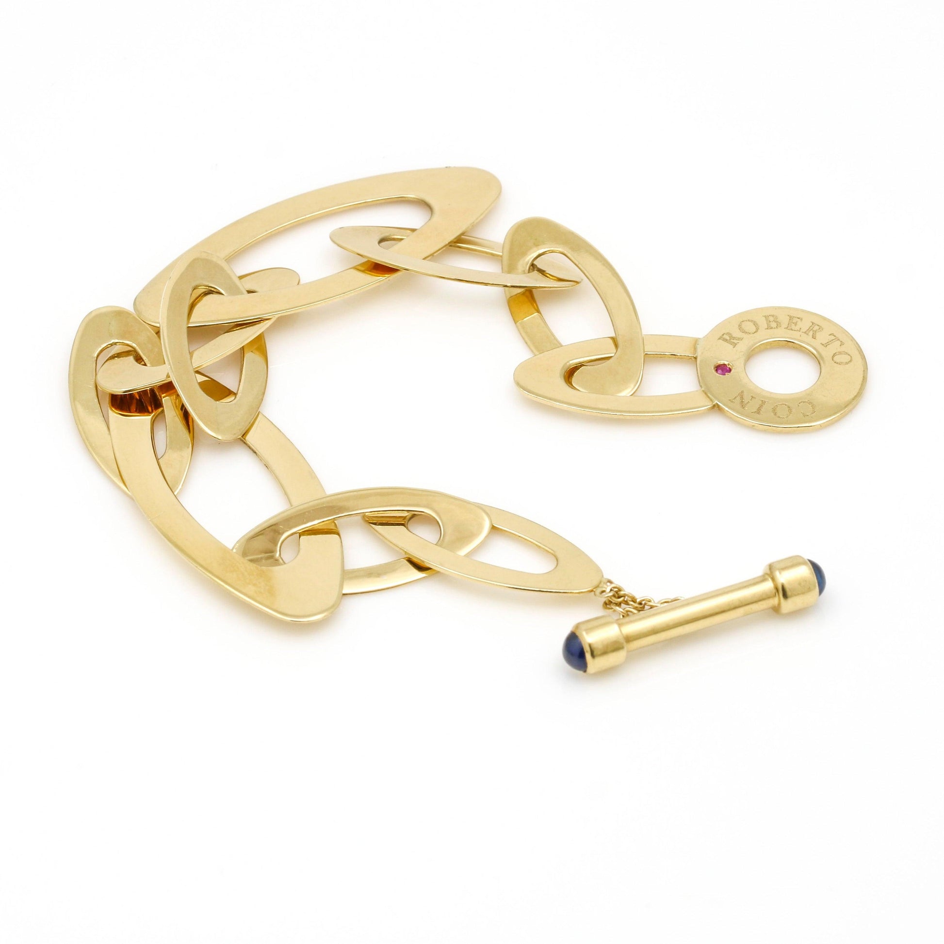 Roberto Coin Chic and Shine X-Large Oval Link Toggle Bracelet in 18k Yellow Gold - 31 Jewels Inc.