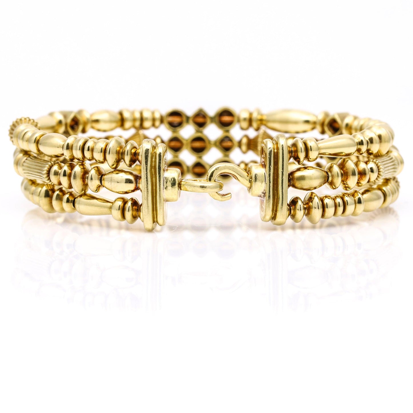 Seidengang Diamond Three-Row Bangle Bracelet in 18k Yellow Gold - 31 Jewels Inc.