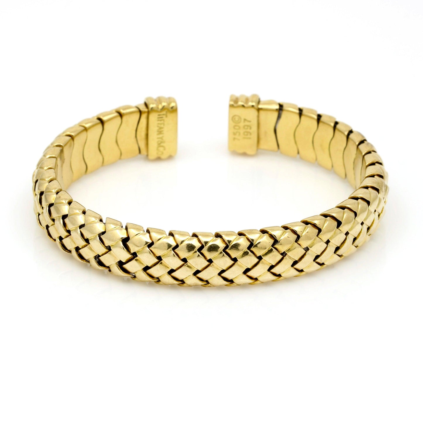 Tiffany & Co. Vannerie 1997 Woven Cuff Bracelet in 18k Yellow Gold - 31 Jewels Inc.