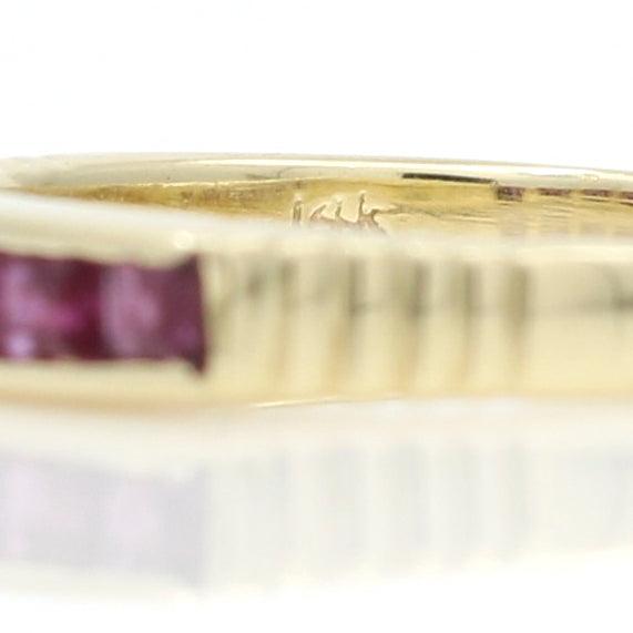 Women's Channel-Set Ruby Band Ring in 14k Yellow Gold - 31 Jewels Inc.