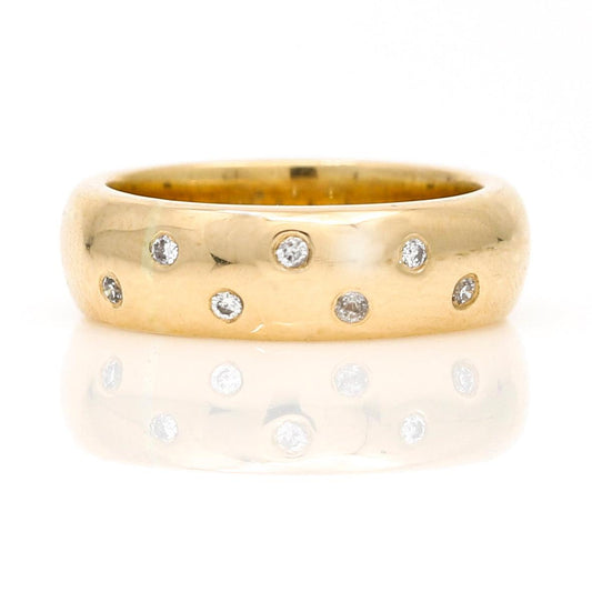 Women's Diamond Band Ring in 18k Yellow Gold for Pinky or Petite - 31 Jewels Inc.