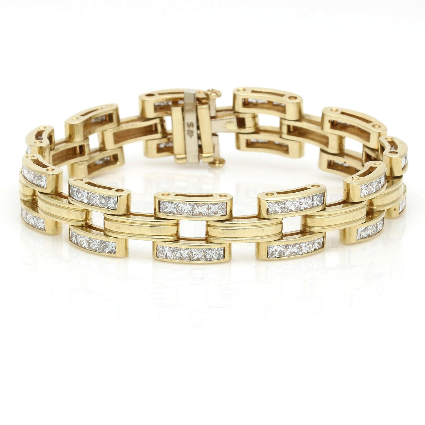 Women's Diamond Link Bracelet in 14k Yellow Gold 8.80 cttw - 31 Jewels Inc.