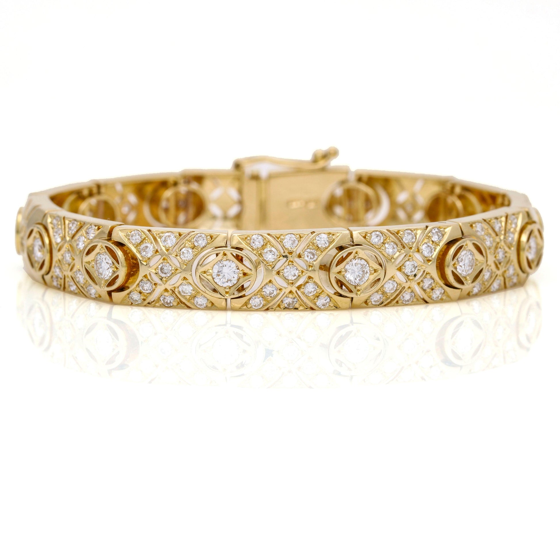 Women's Diamond Statement Bracelet in 18k Yellow Gold ( 3.00 cttw ) - 31 Jewels Inc.
