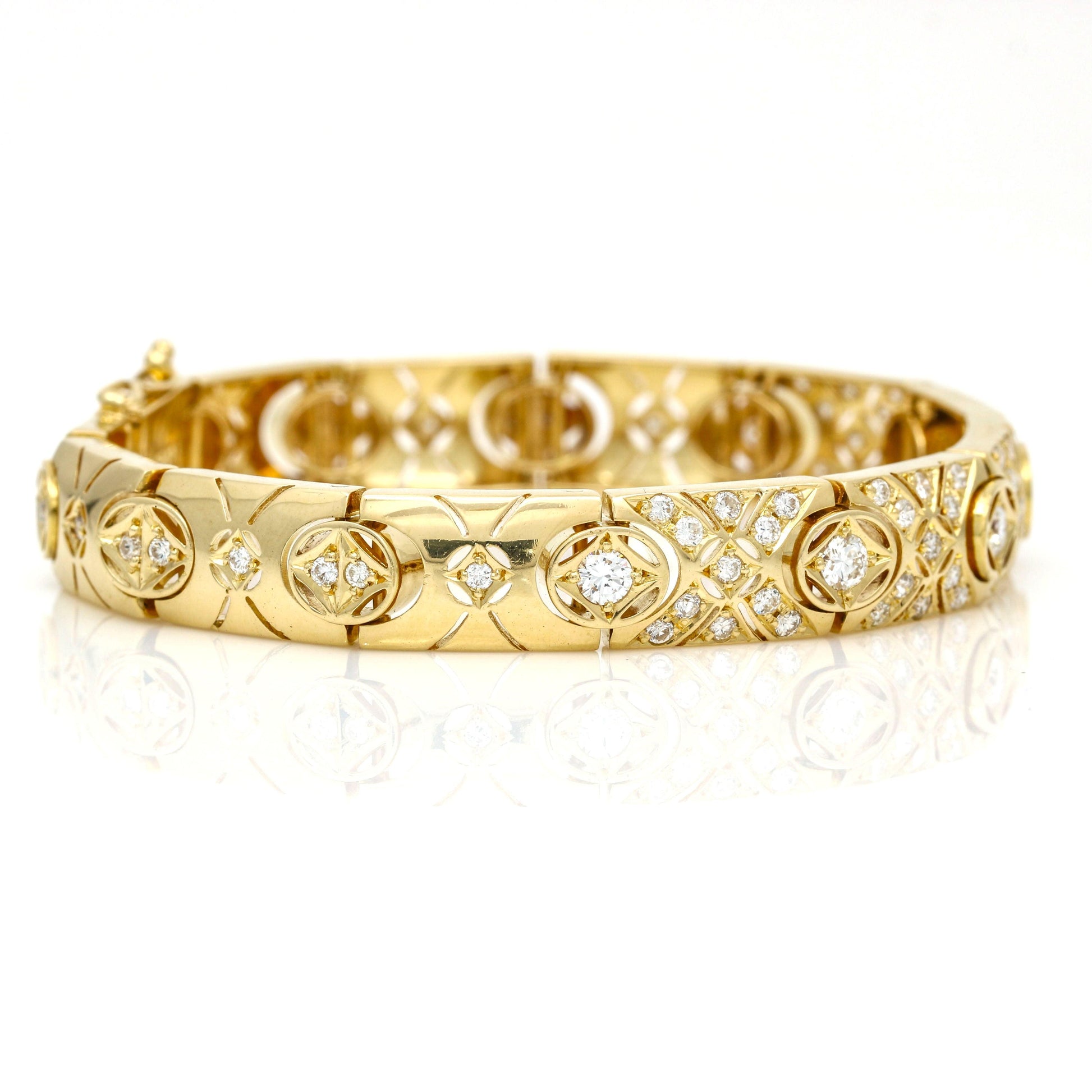 Women's Diamond Statement Bracelet in 18k Yellow Gold ( 3.00 cttw ) - 31 Jewels Inc.