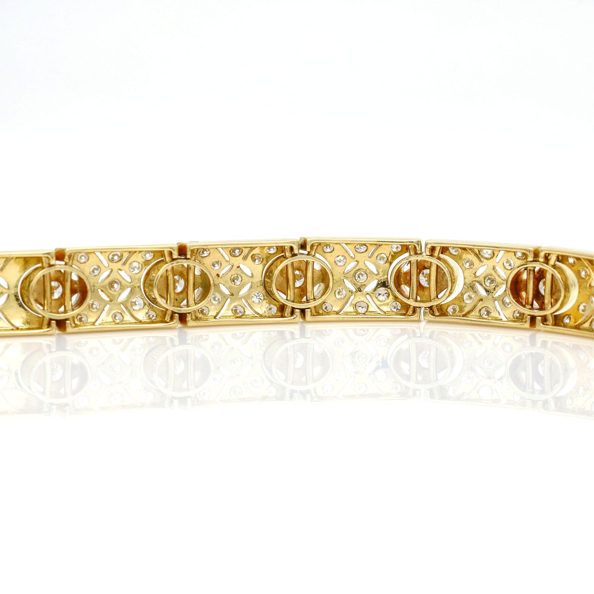 Women's Diamond Statement Bracelet in 18k Yellow Gold ( 3.00 cttw ) - 31 Jewels Inc.