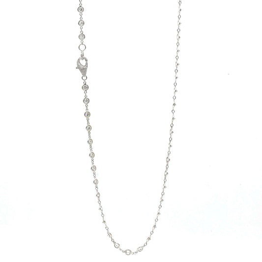 Women's Diamonds by the Yard Long Station Necklace in Platinum 18.00 cttw - 31 Jewels Inc.
