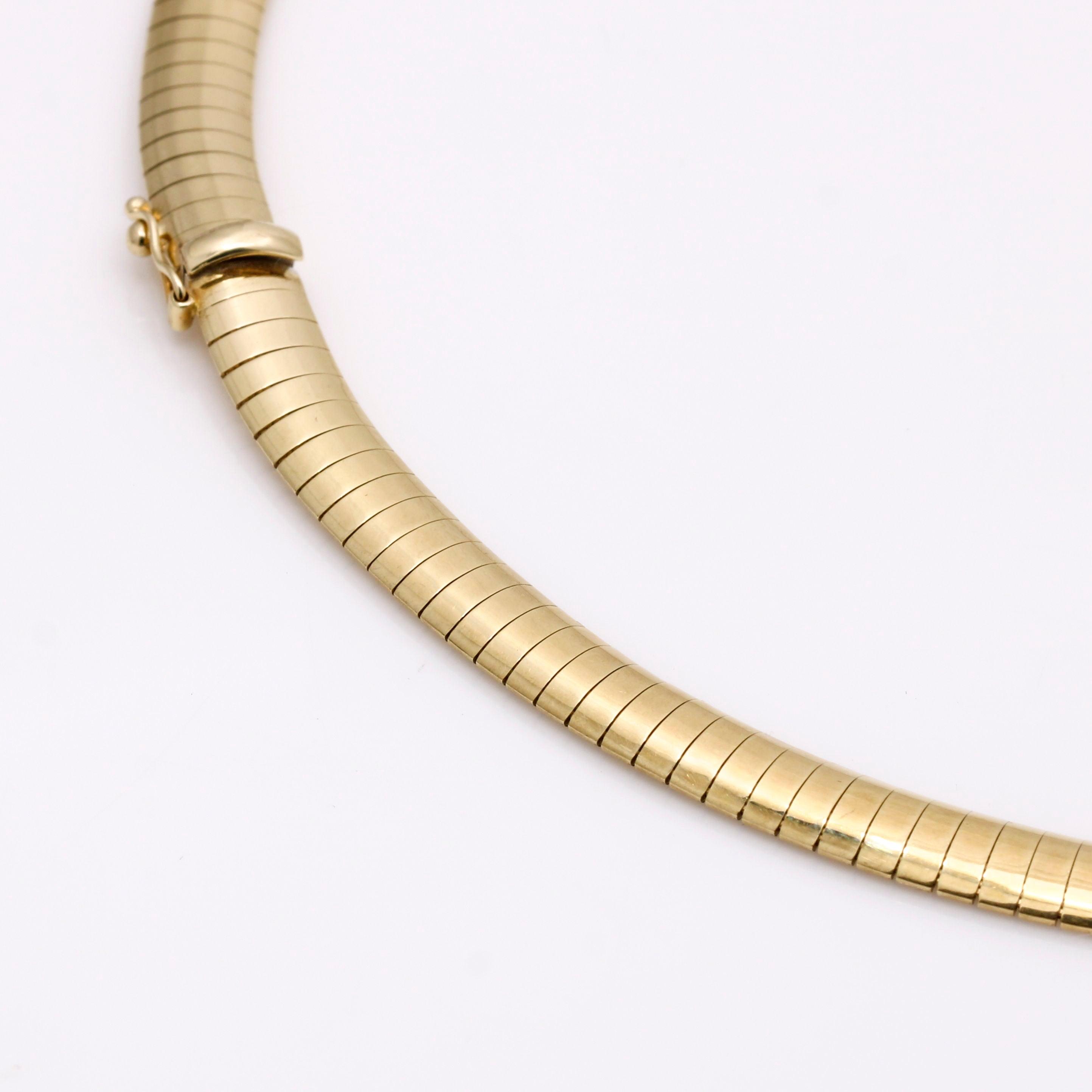 14K White Gold w/Rhodium Reversible Adj. Omega Necklace | Conti Jewelers |  Endwell, NY