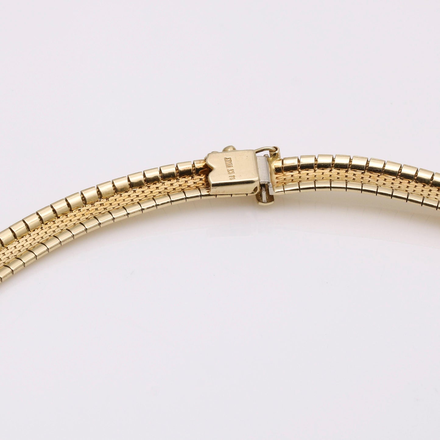 Women's Graduated Diamond Omega Necklace 14k Yellow Gold - 31 Jewels Inc.