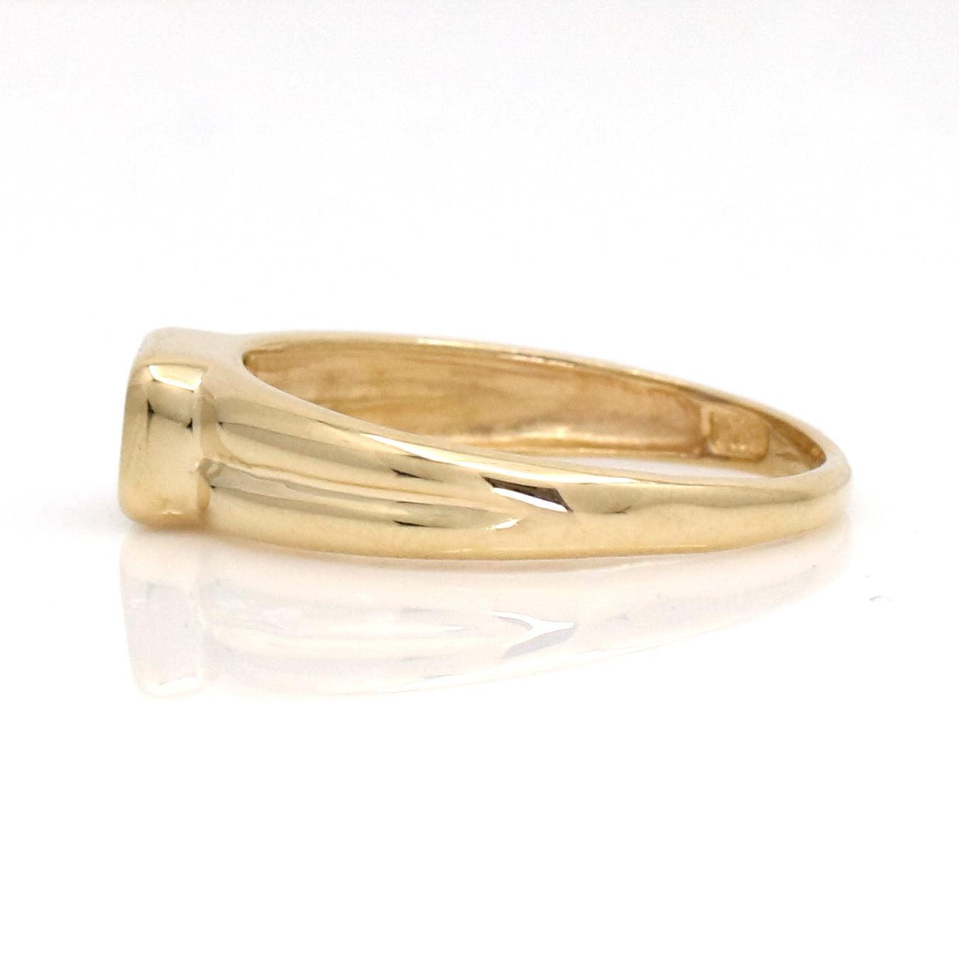 Women's Minimalist Modern Stackable Amethyst Ring in 14k Yellow Gold - 31 Jewels Inc.