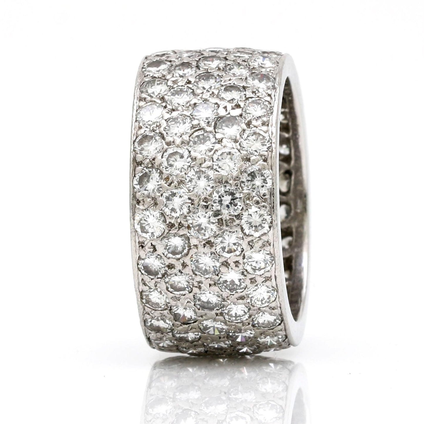 Women's Pave Diamond Wide Band Ring in Platinum 5.00 cttw - 31 Jewels Inc.